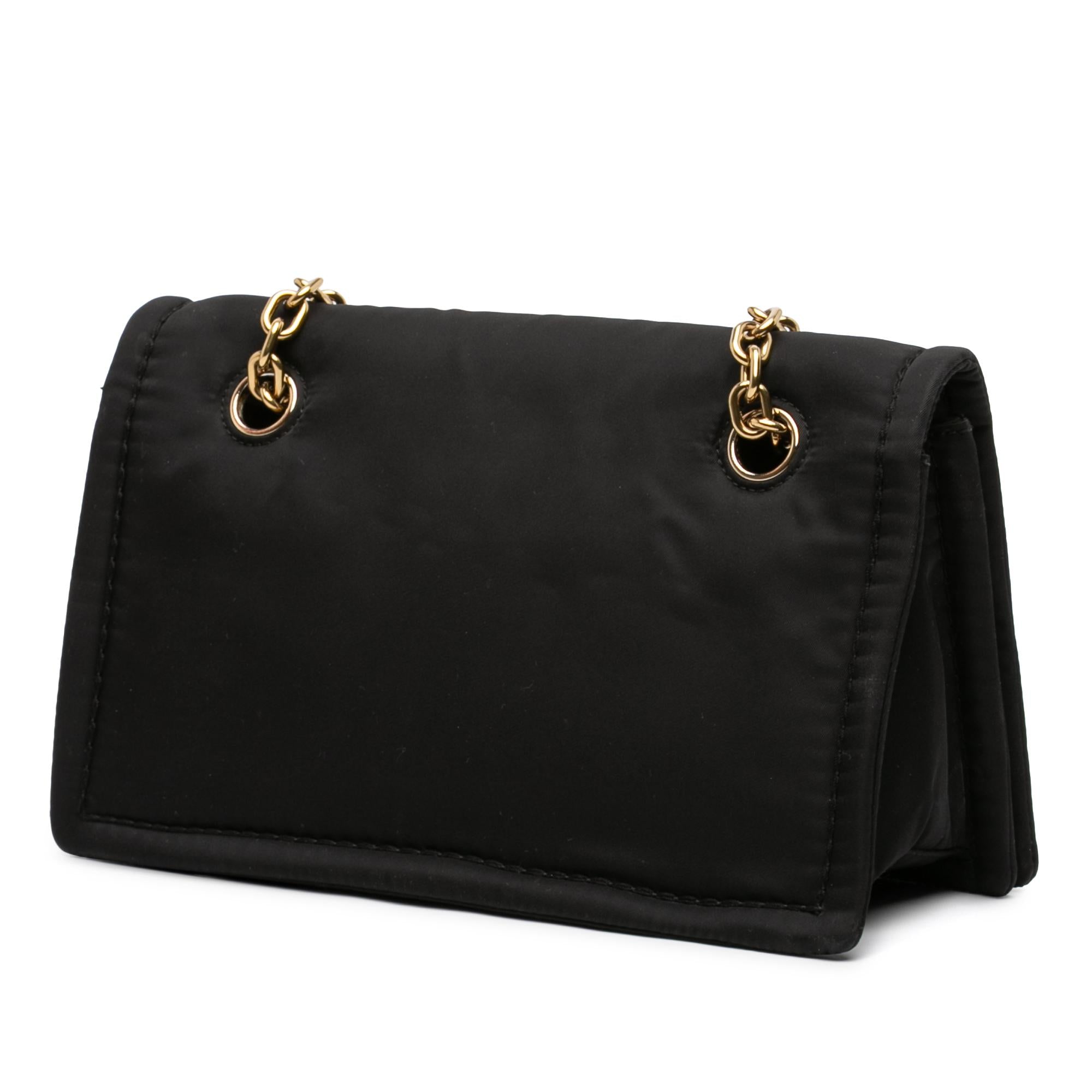 Prada Tessuto Chain Flap Crossbody