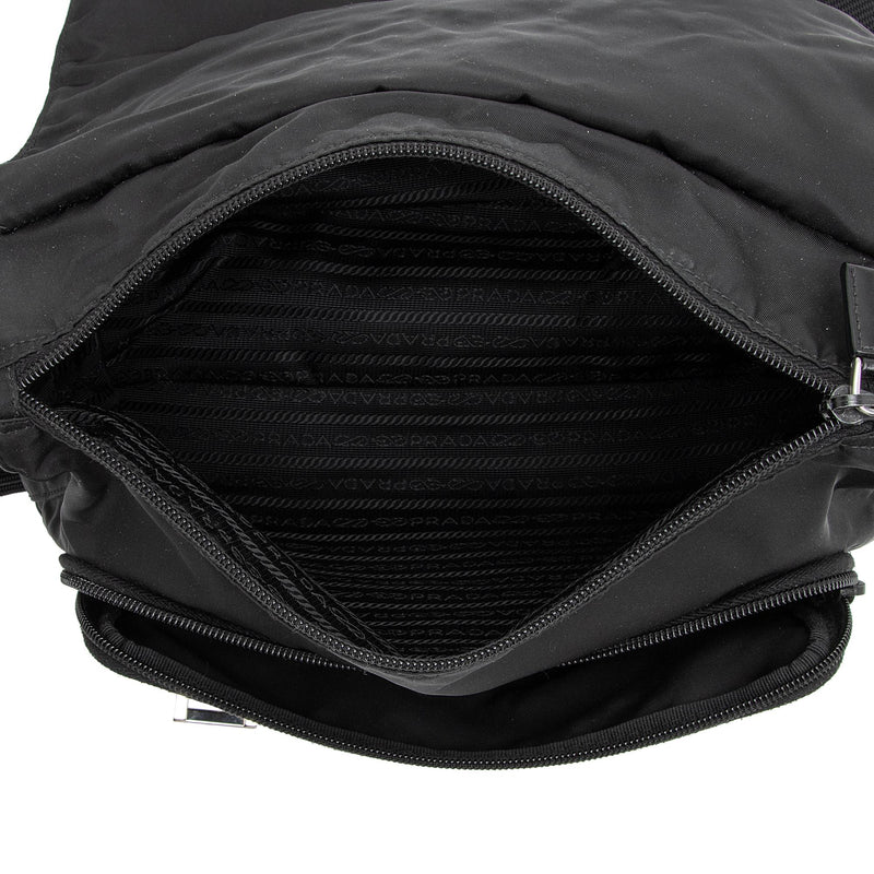 Prada Tessuto Double Buckle Messenger Bag (SHF-lj5Wdh)
