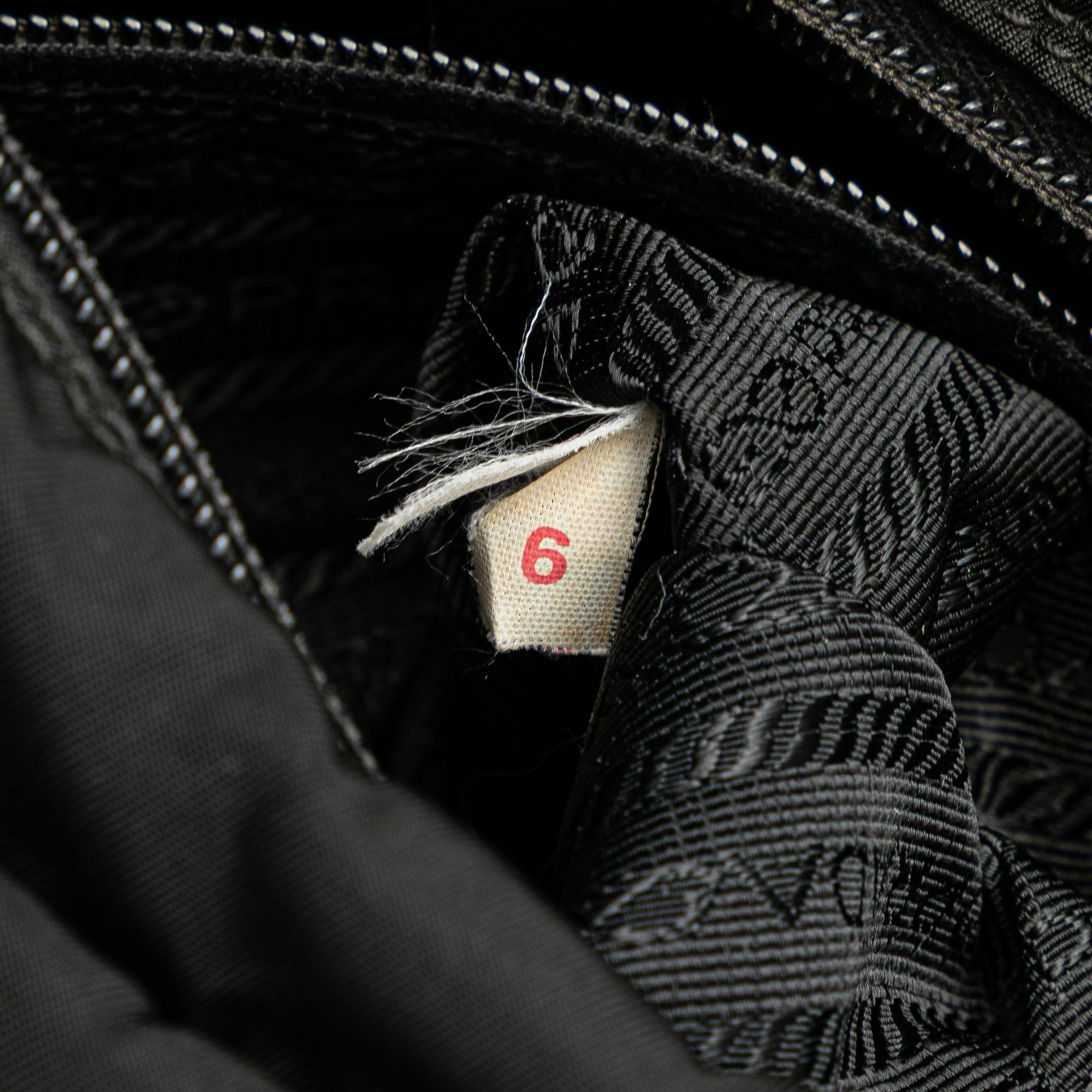 Prada Tessuto Double Buckle Messenger Bag
