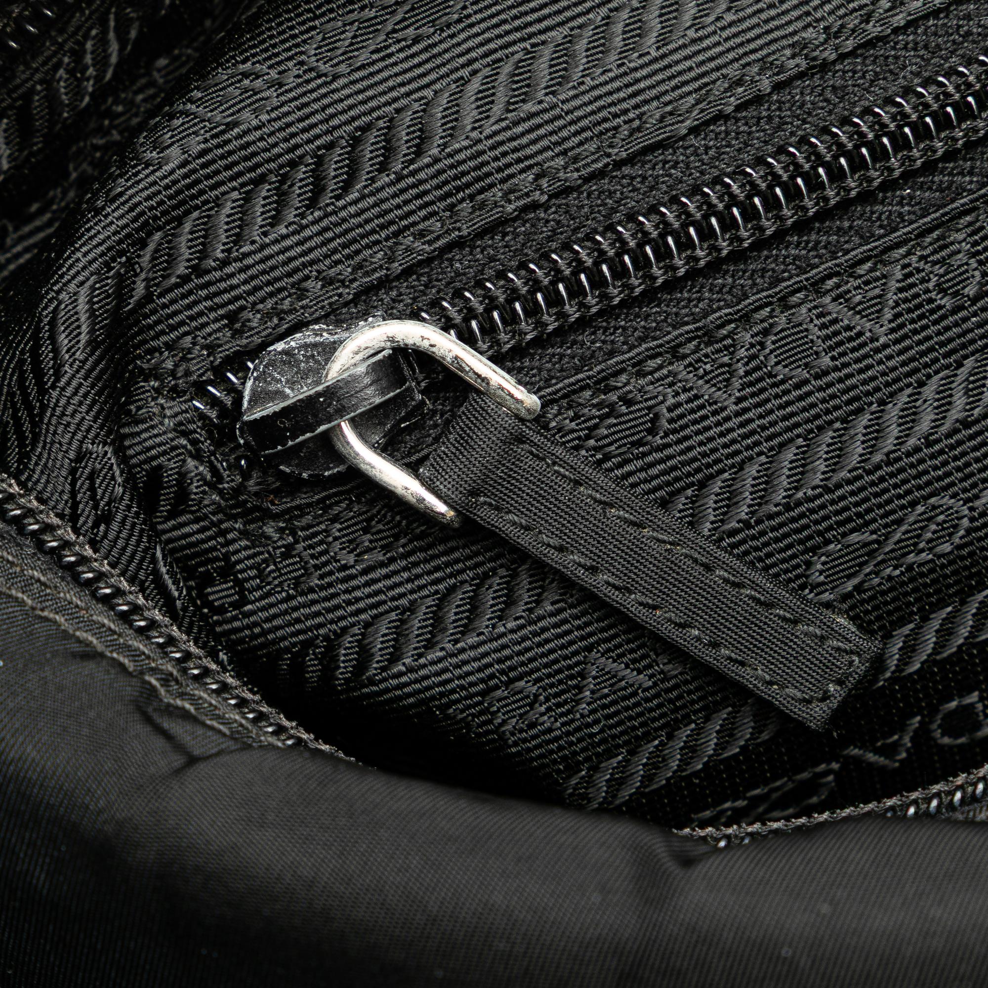 Prada Tessuto Double Buckle Messenger Bag