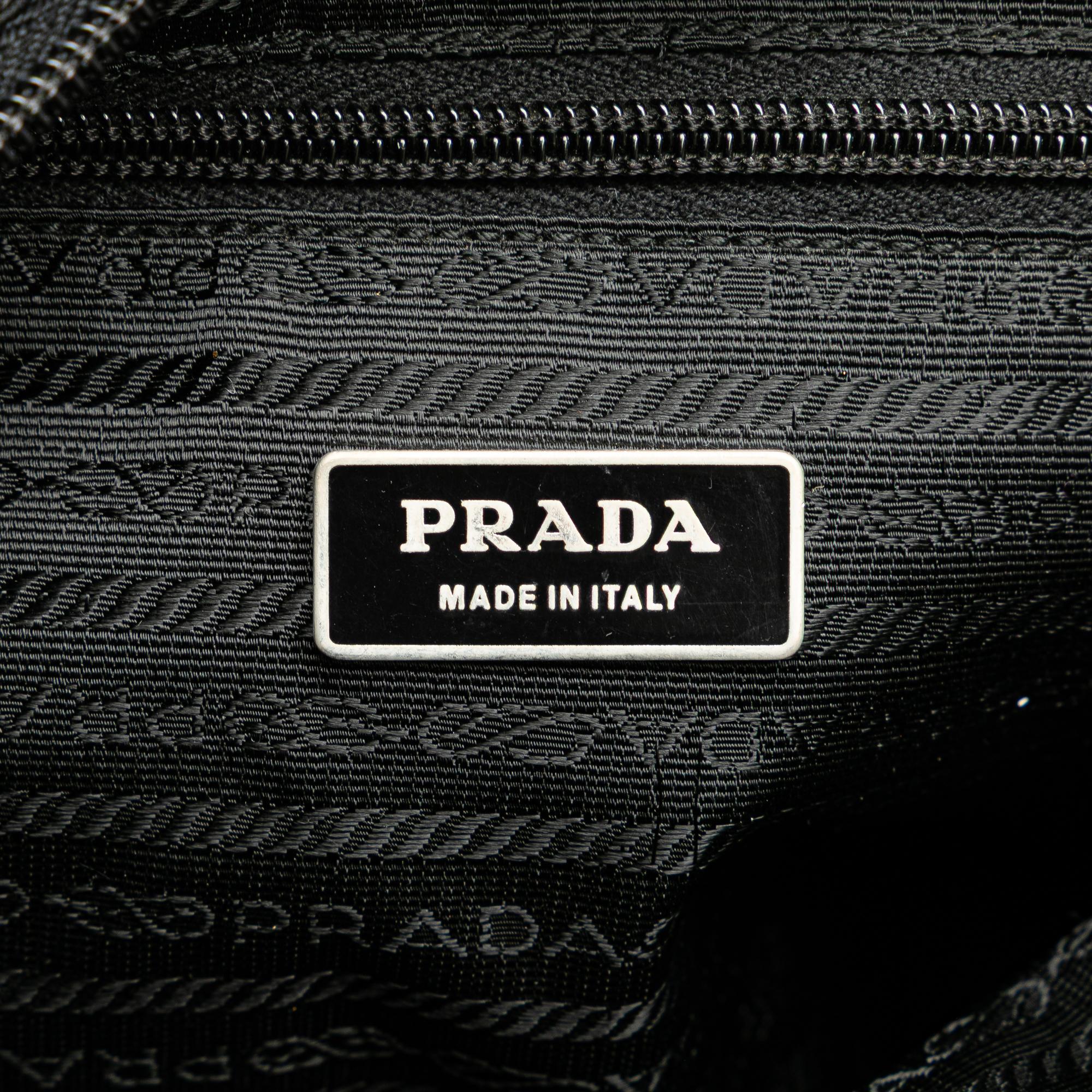 Prada Tessuto Double Buckle Messenger Bag
