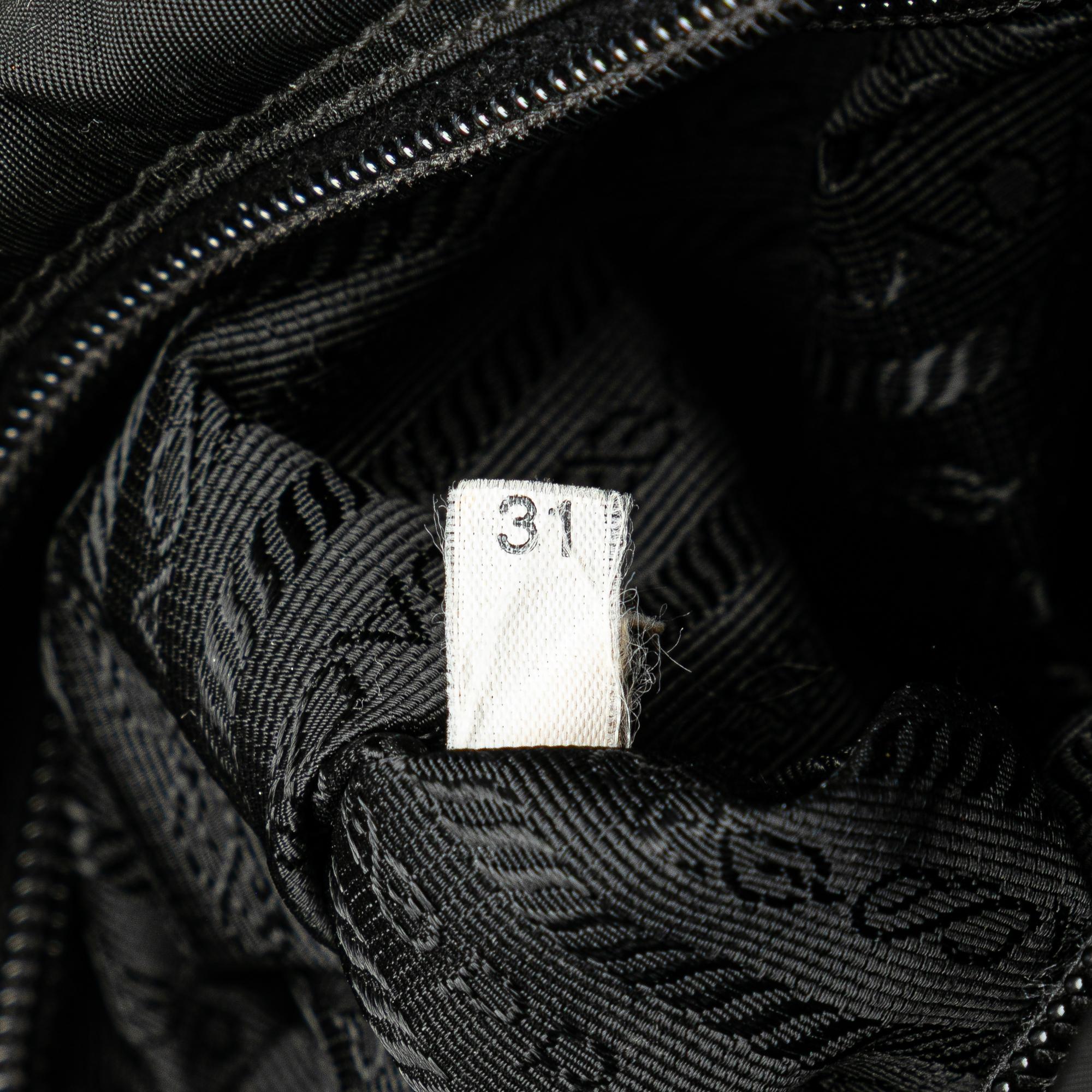 Prada Tessuto Double Buckle Messenger Bag