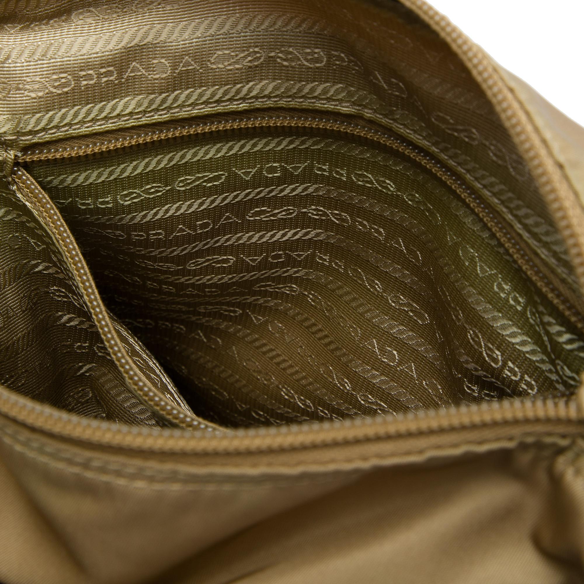 Prada Tessuto Double Buckle Messenger Bag