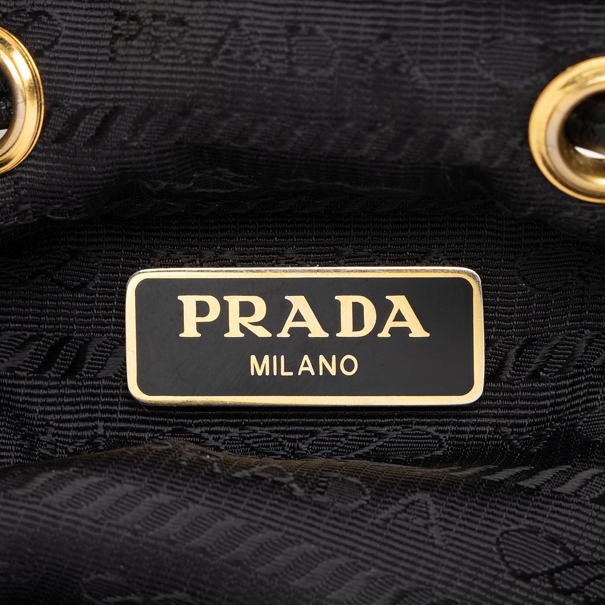 Prada Tessuto Duet Drawstring Mini Bucket Bag (SHF-1DaDrC)