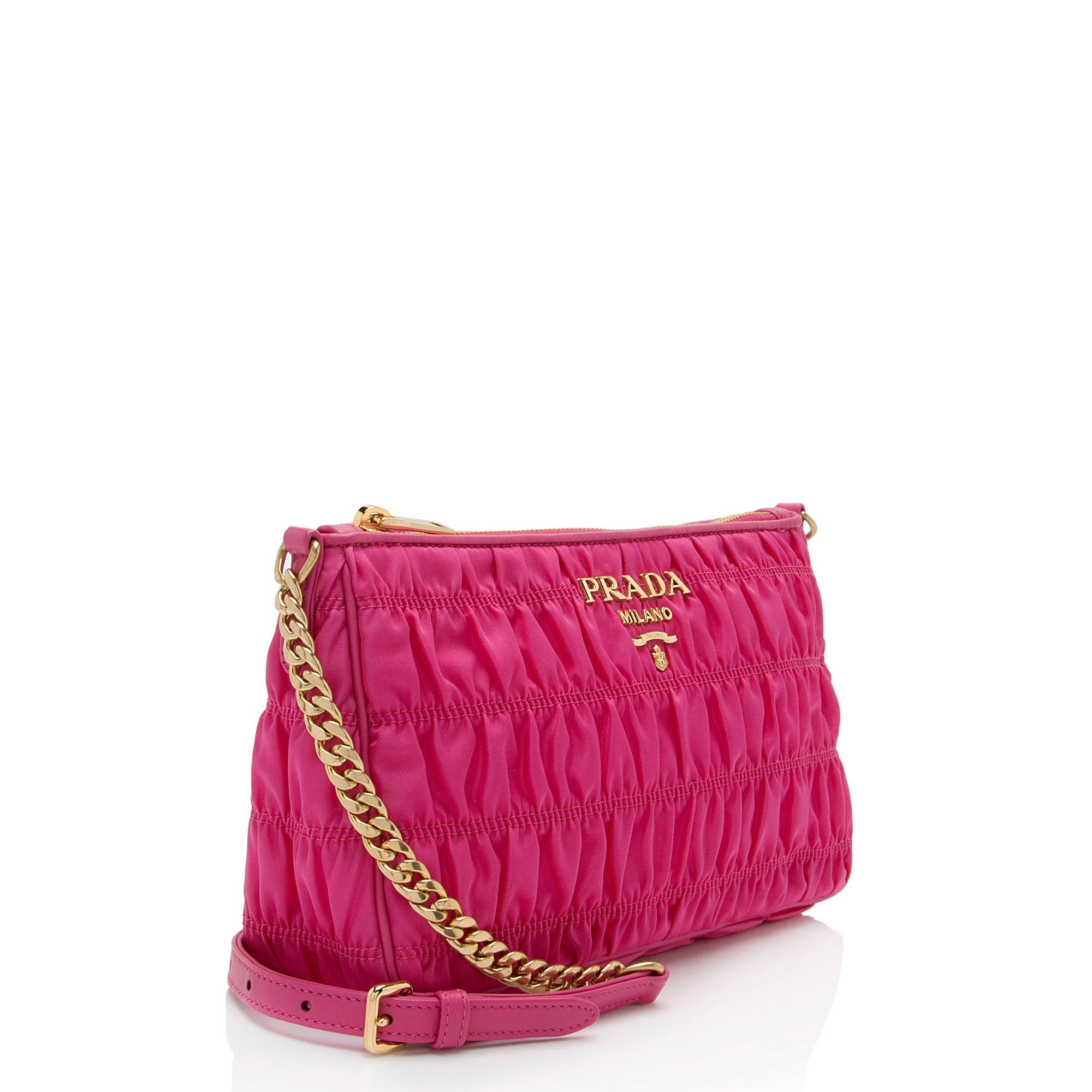 Prada Tessuto Gaufre Chain Crossbody (SHF-pZKYn2)