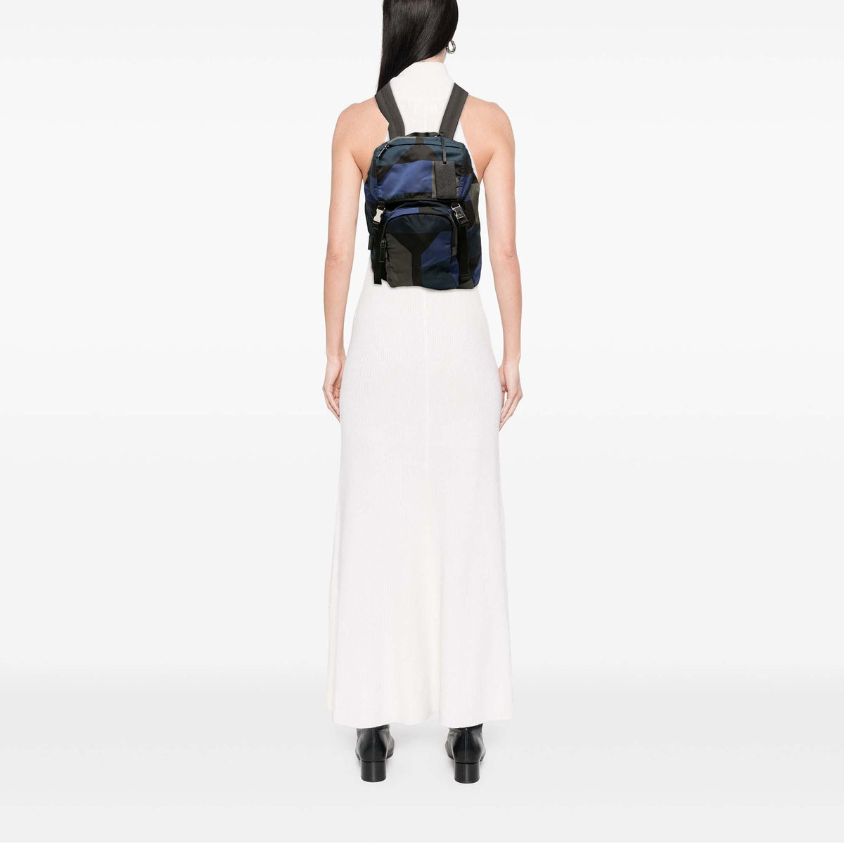 Prada Tessuto Geometric Backpack