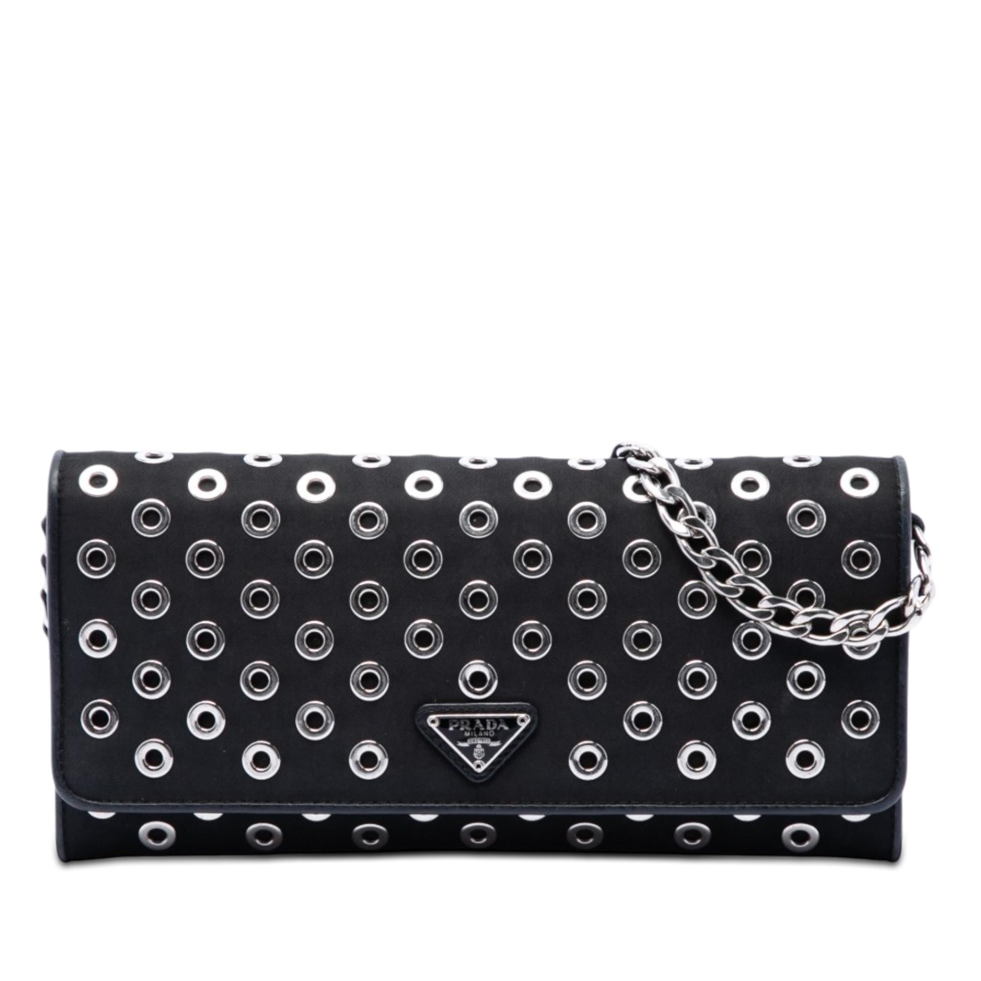 Prada Tessuto Grommet Wallet On Chain