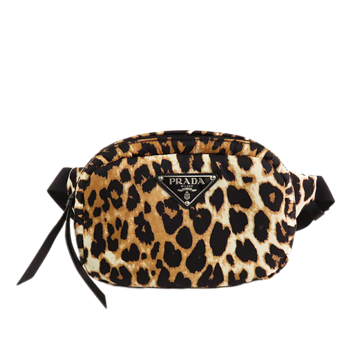 Prada Tessuto Leopard Print Belt Bag
