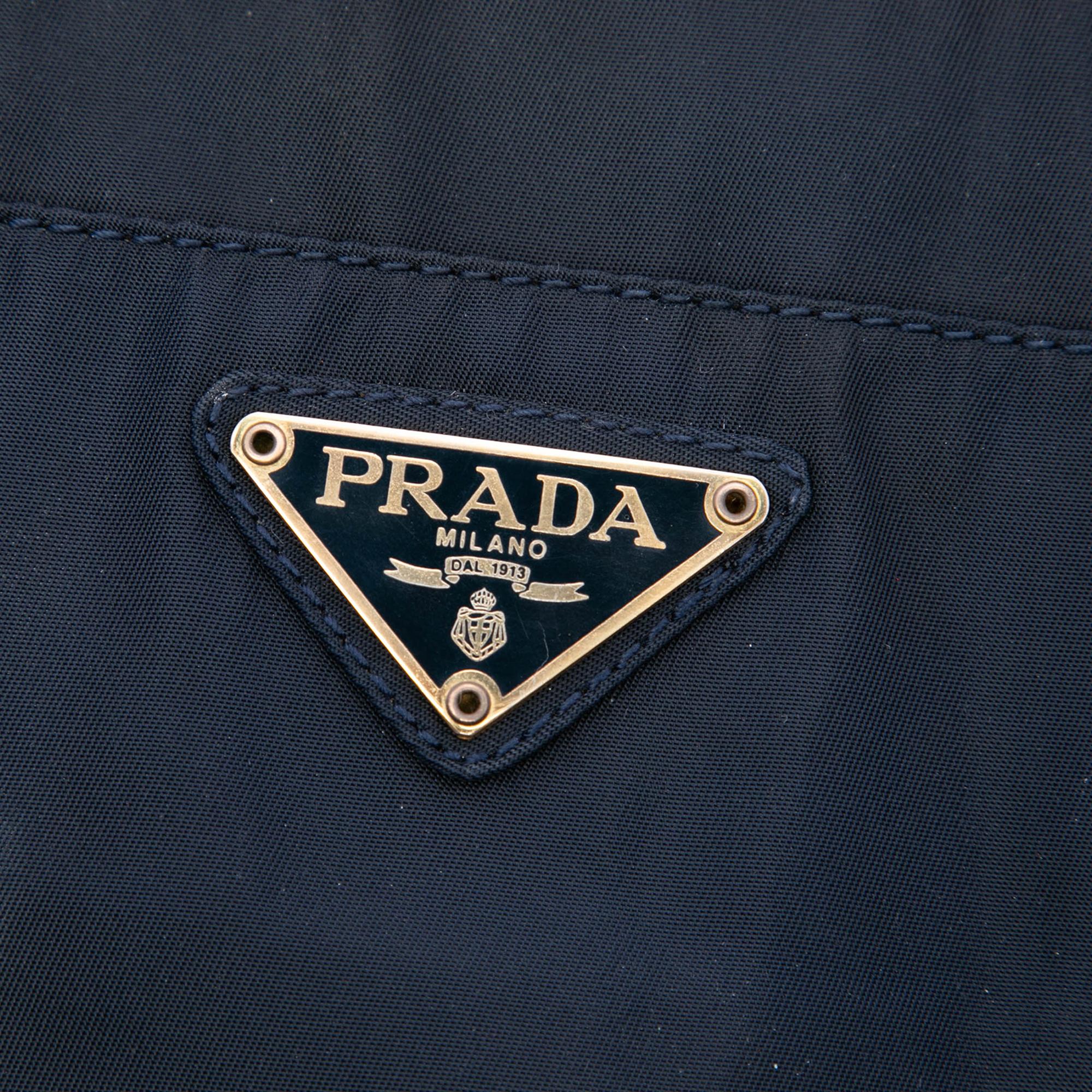 Prada Tessuto Metal Handle Bag