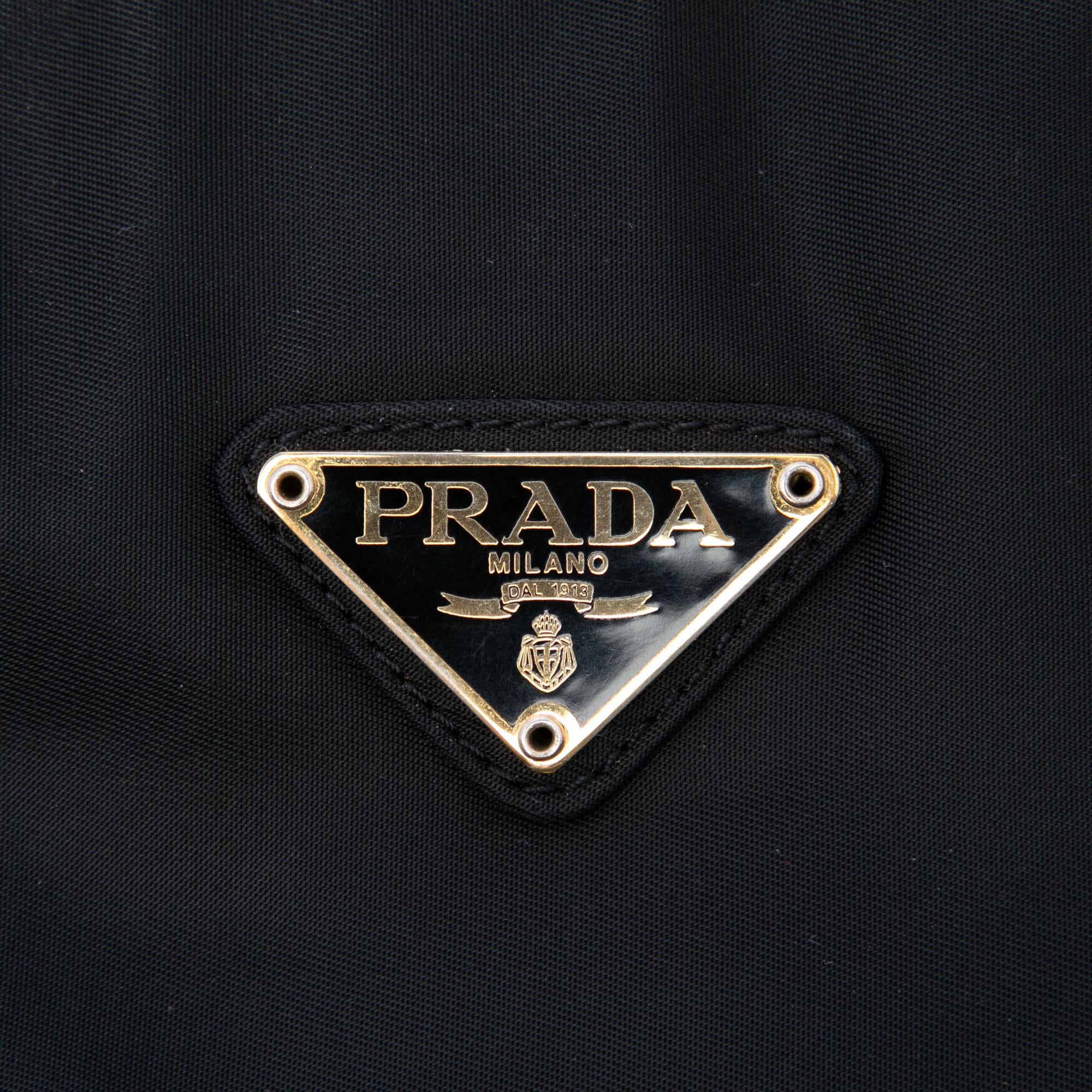Prada Tessuto Metal Handle Bag