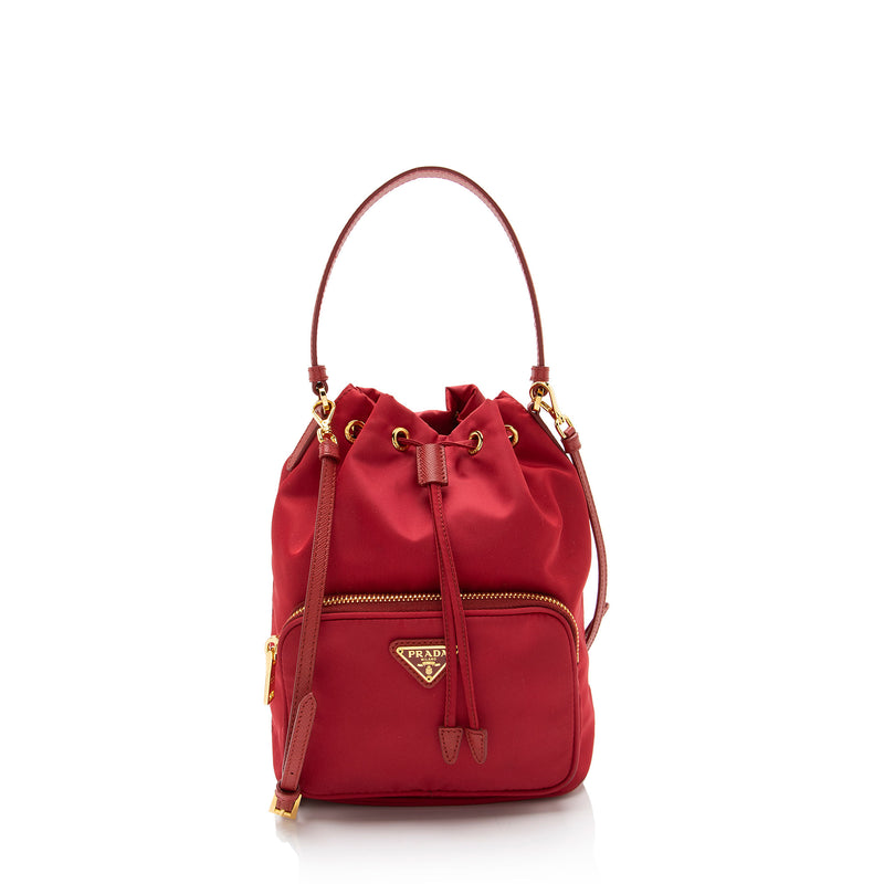 Prada Tessuto Mini Bucket Bag (SHF-eeXwWx)