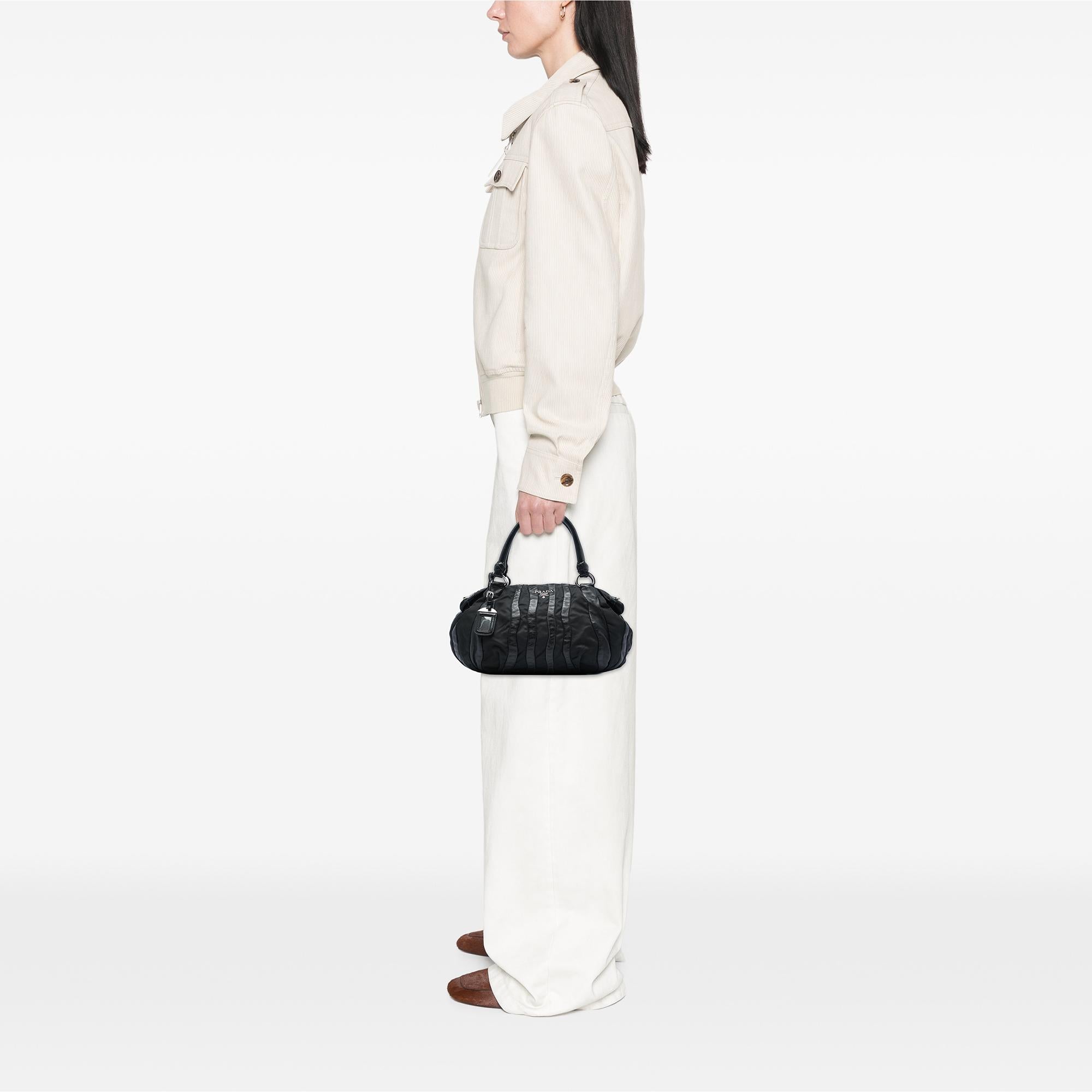 Prada Tessuto Nappa Waves Handbag