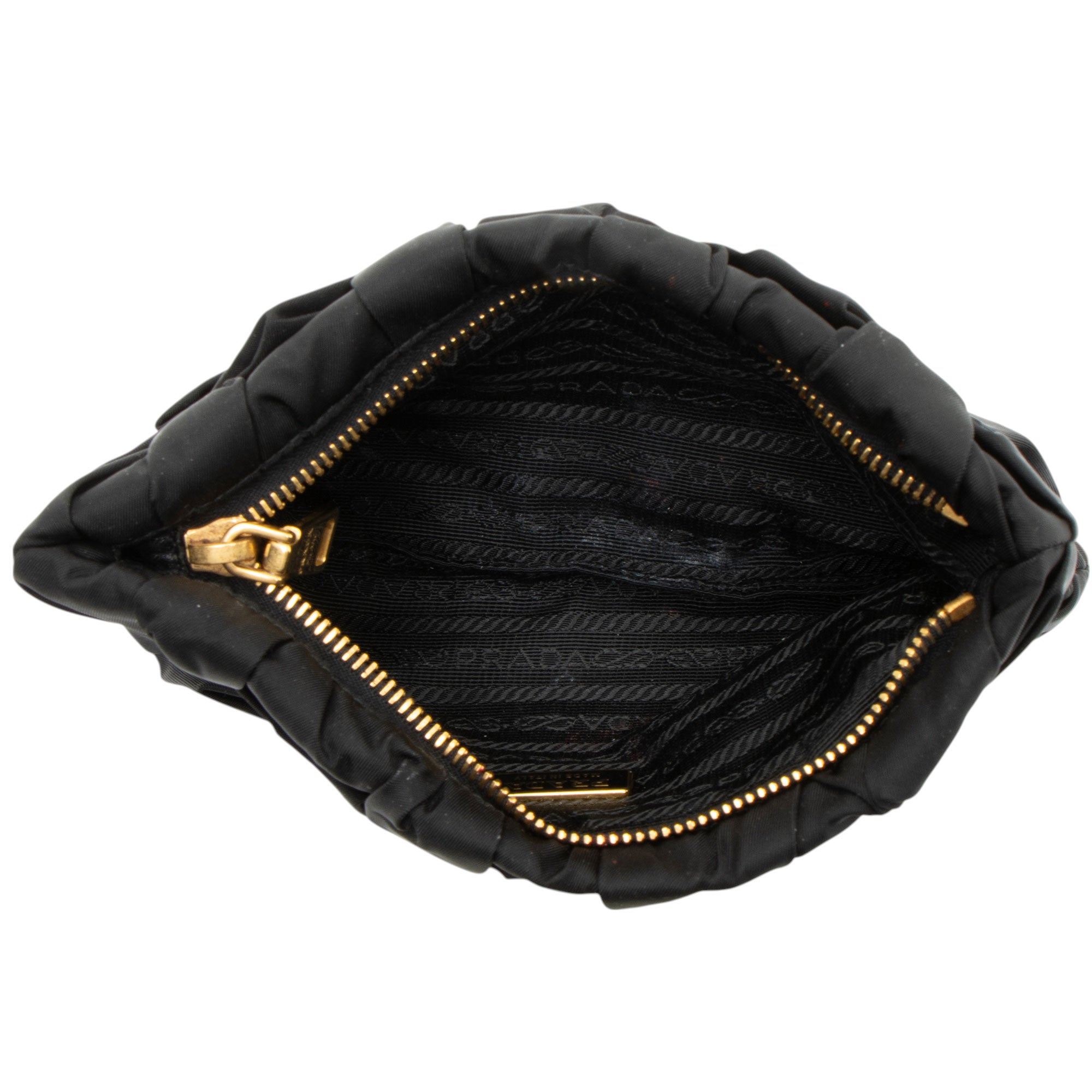 Prada Tessuto Origami Diamond Pleated Clutch