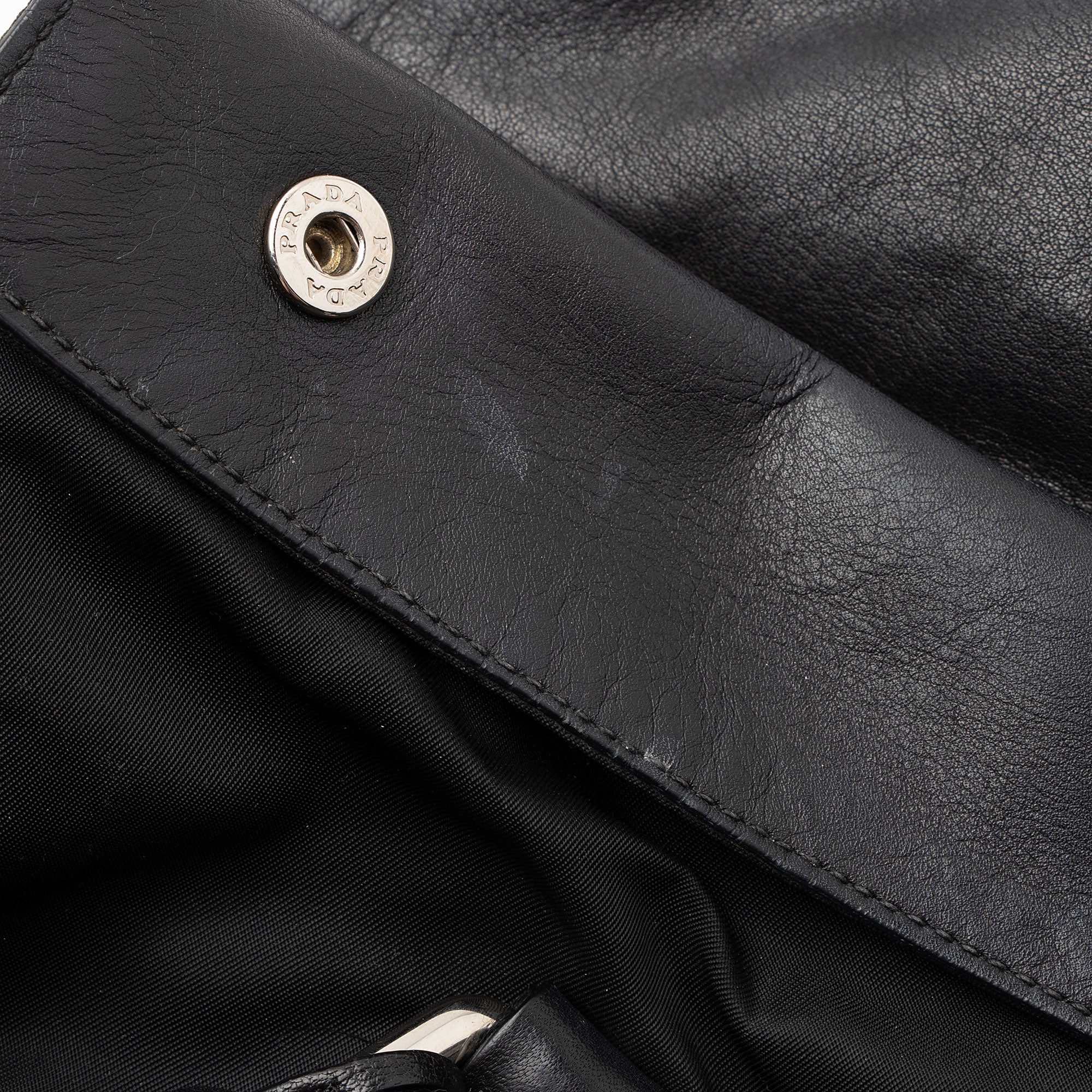 Prada Tessuto Pushlock Foldover Satchel (SHF-npkPQP)