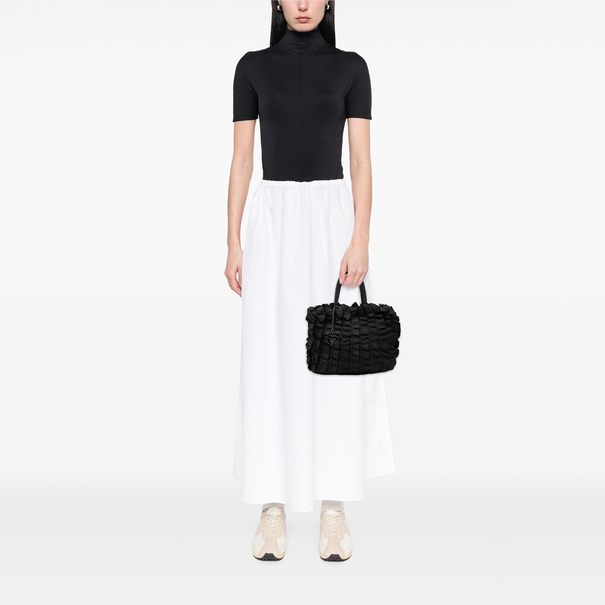 Prada Tessuto Ruffle Tote