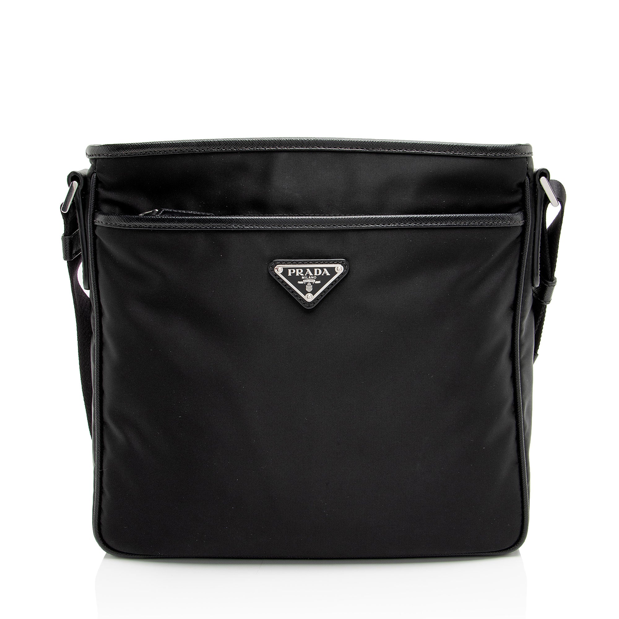 Prada Tessuto Saffiano Flat Messenger
