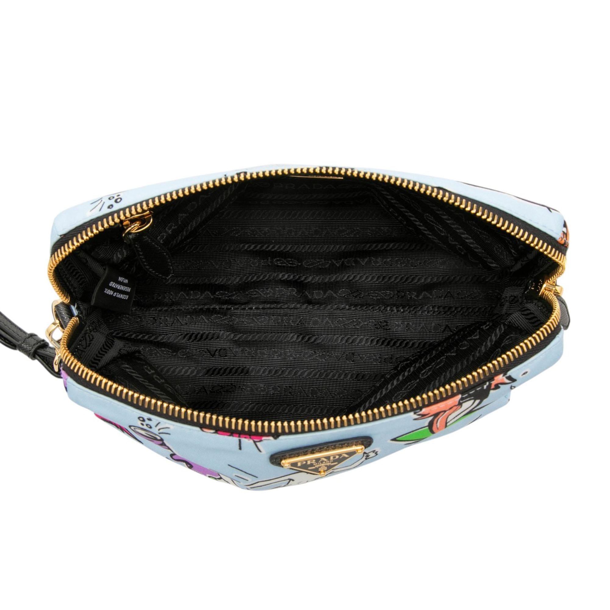 Prada Tessuto Stampato Cosmetic Pouch
