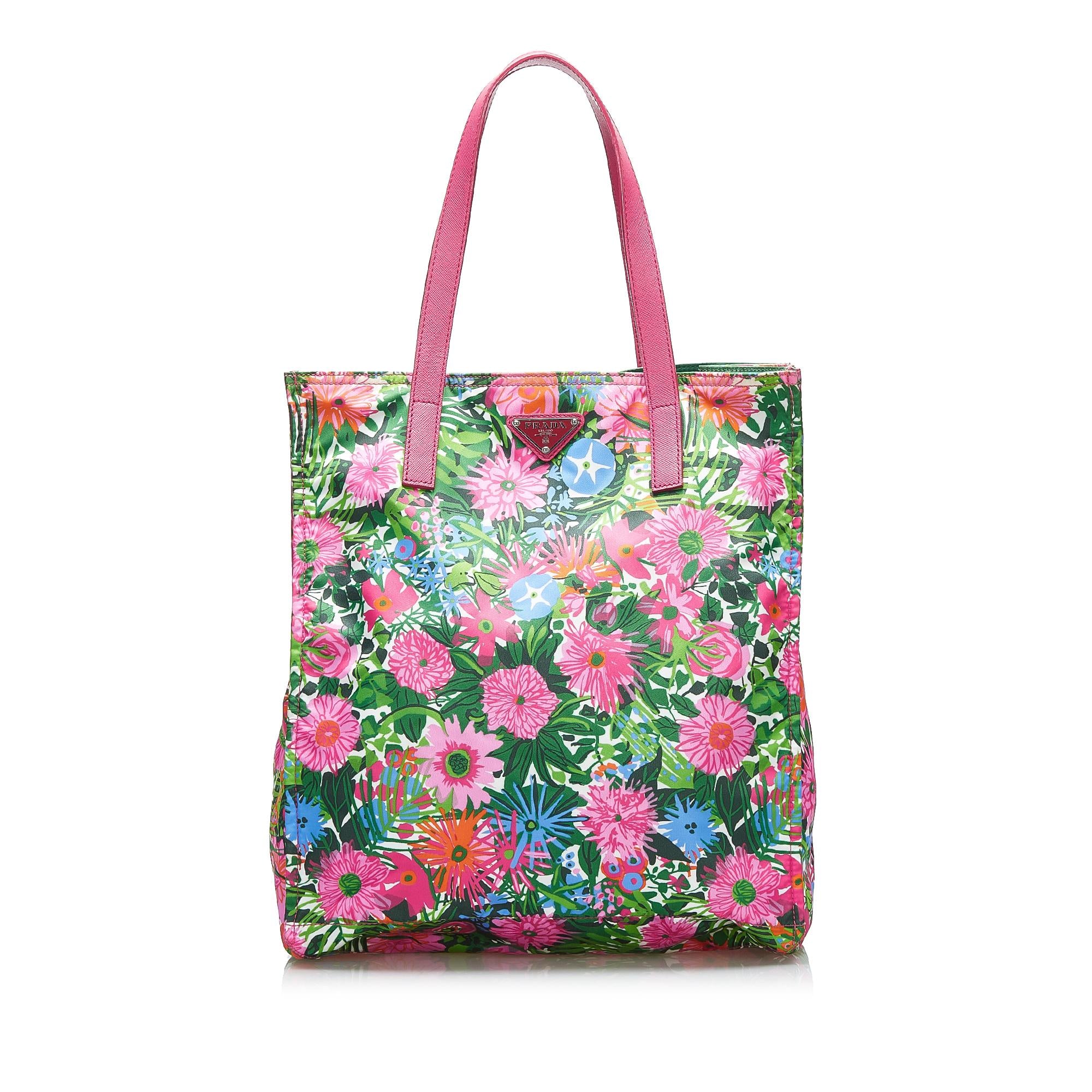 Prada Tessuto Stampato Floral Tote (SHG-Cplf3X)