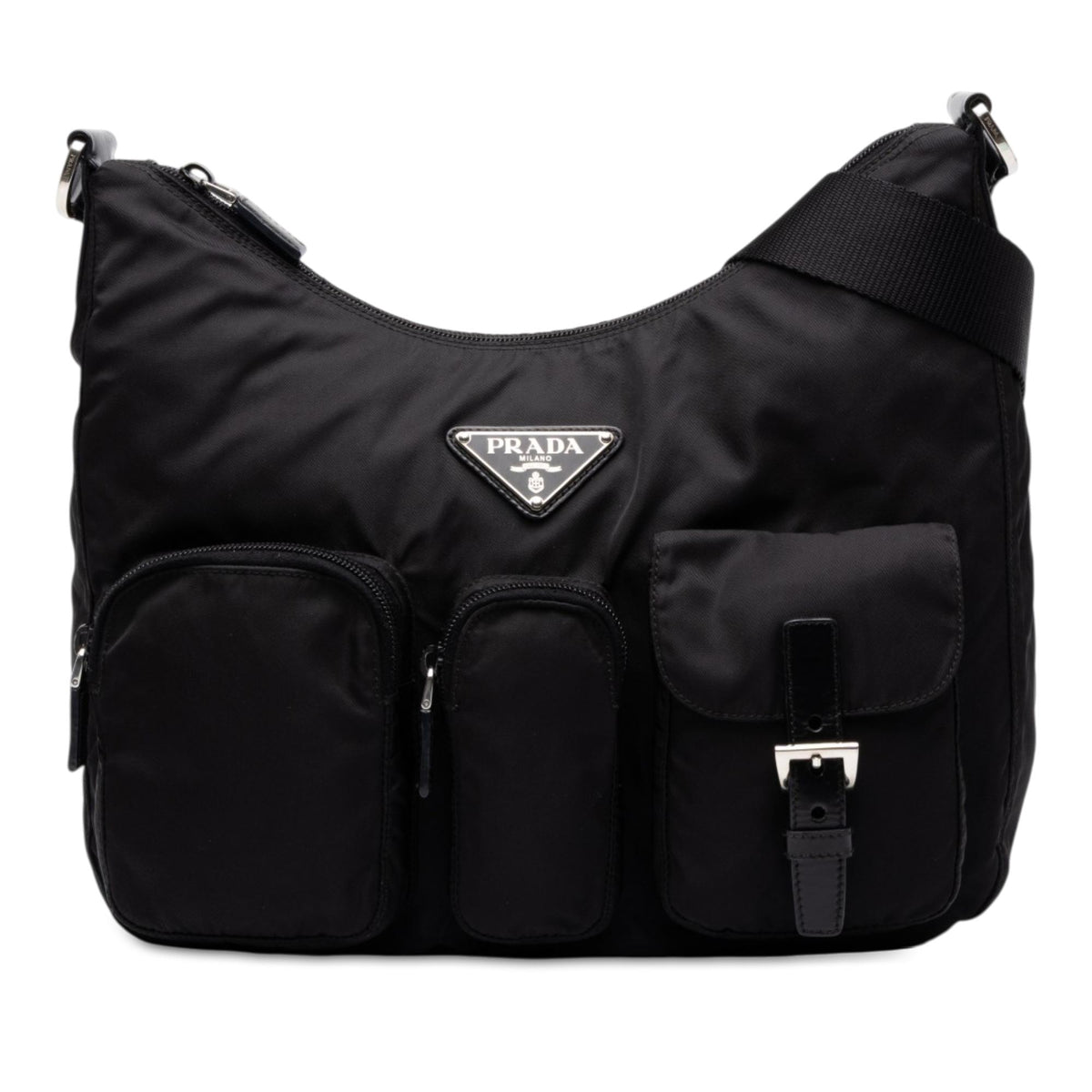 Prada Tessuto Triple Pocket Zip Top Crossbody