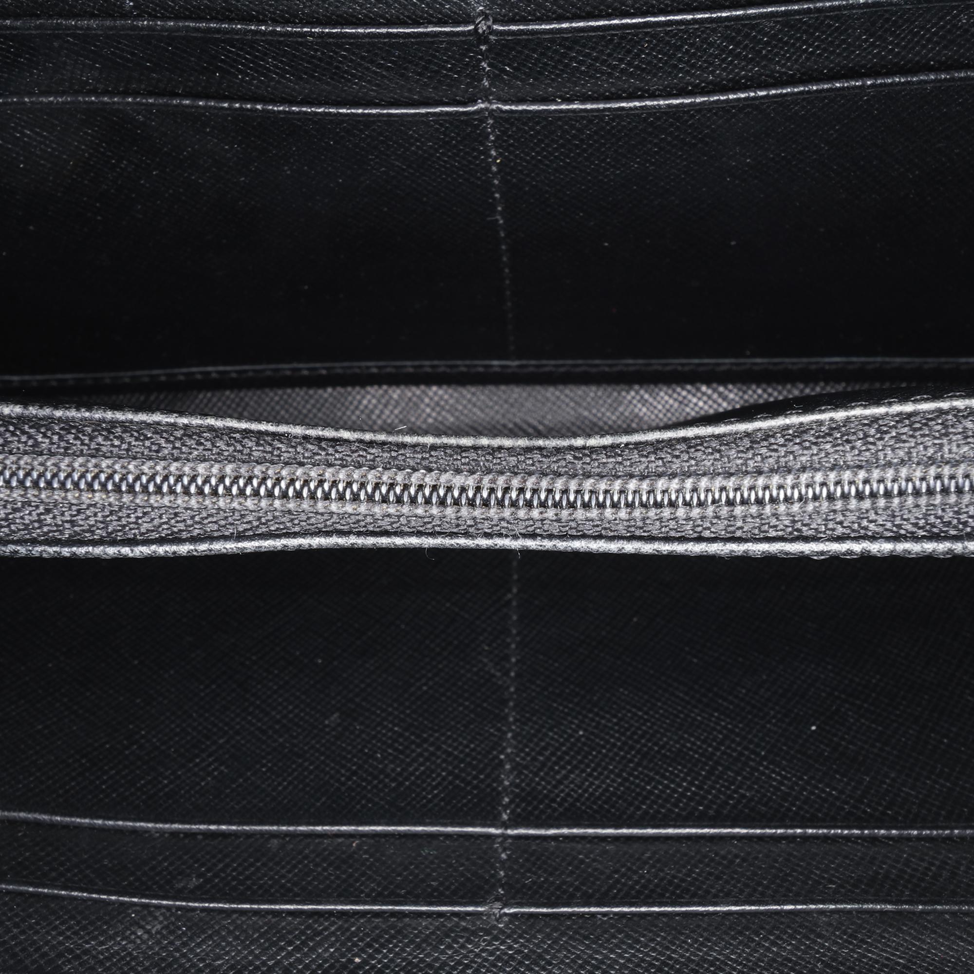 Prada Tessuto Zip Around Long Wallet