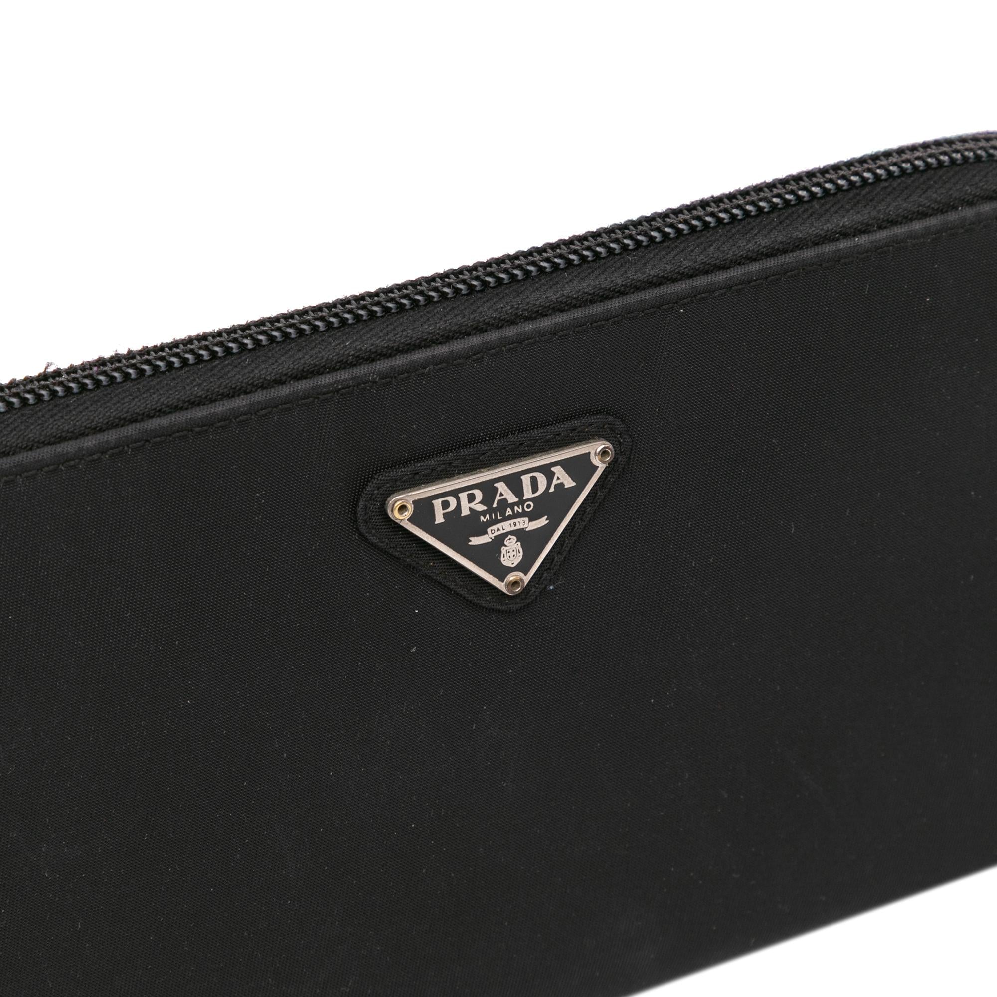Prada Tessuto Zip Around Long Wallet