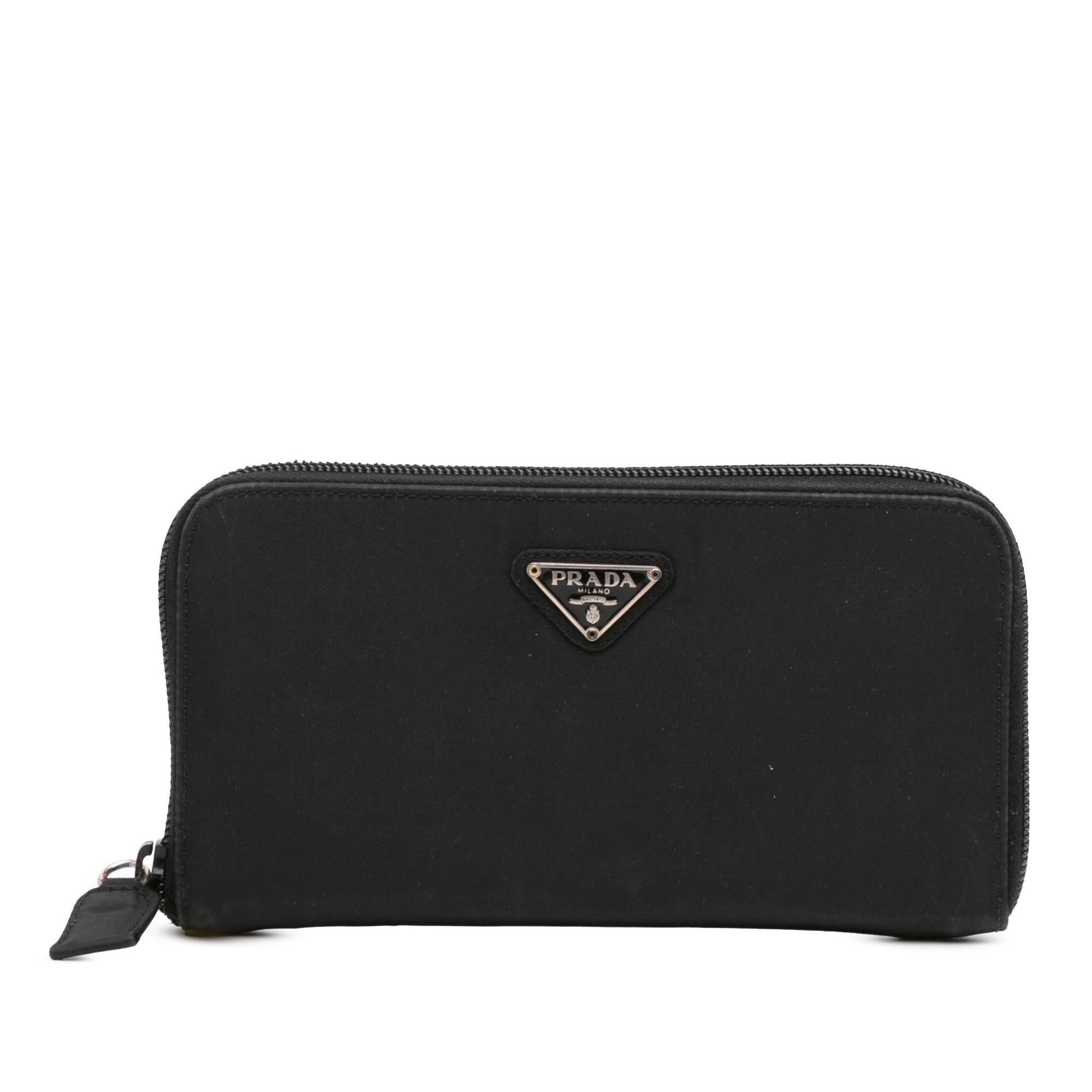 Prada Tessuto Zip Around Long Wallet