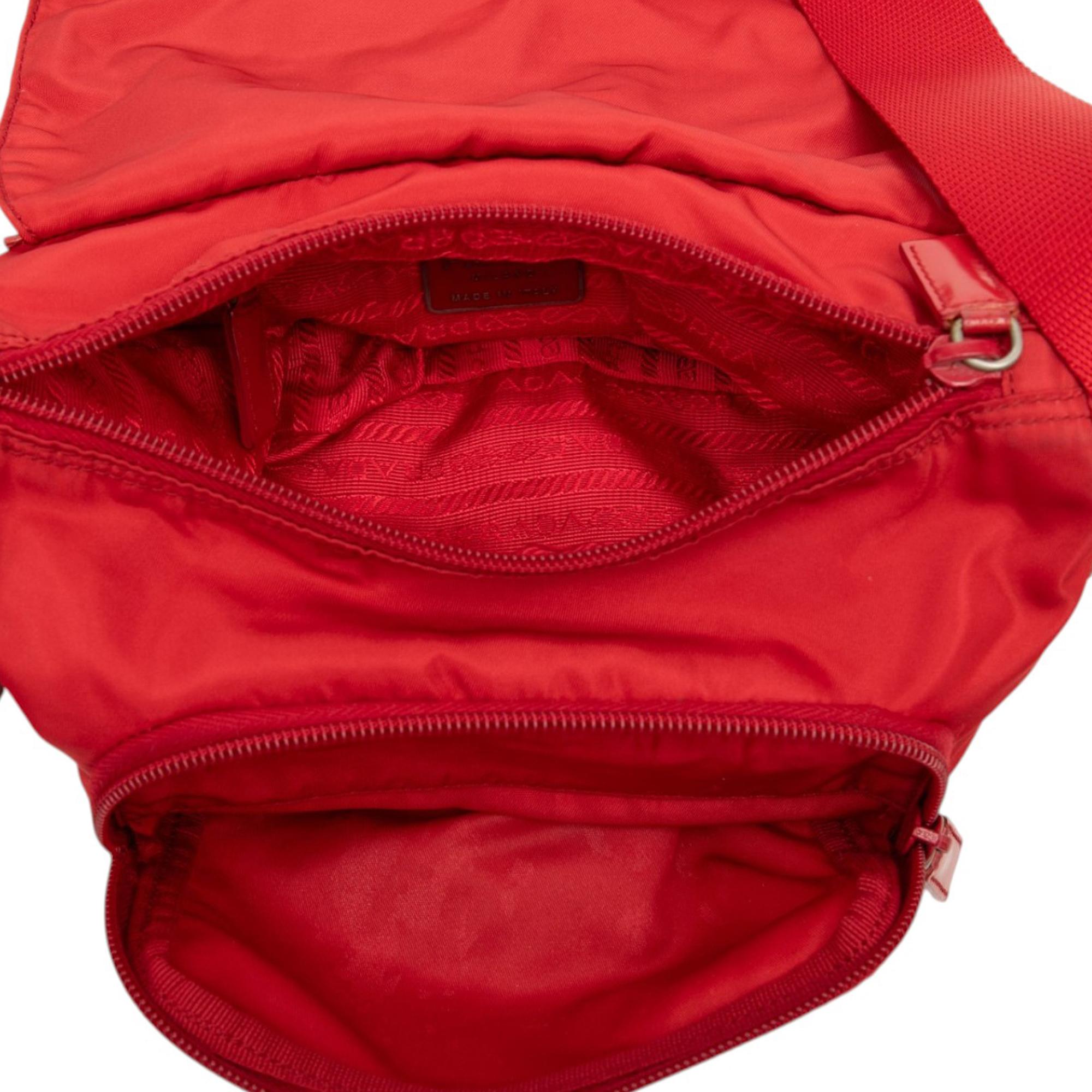 Prada Tessuto Zip Buckle Messenger Bag