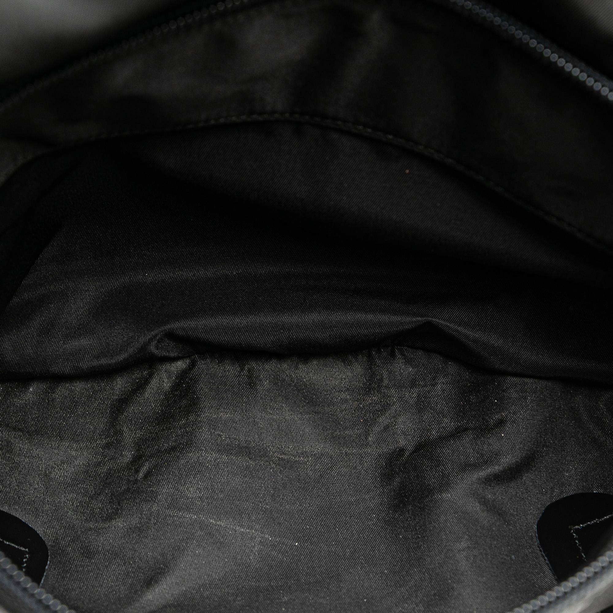 Prada Tessuto Zip Double Buckle Messenger Bag