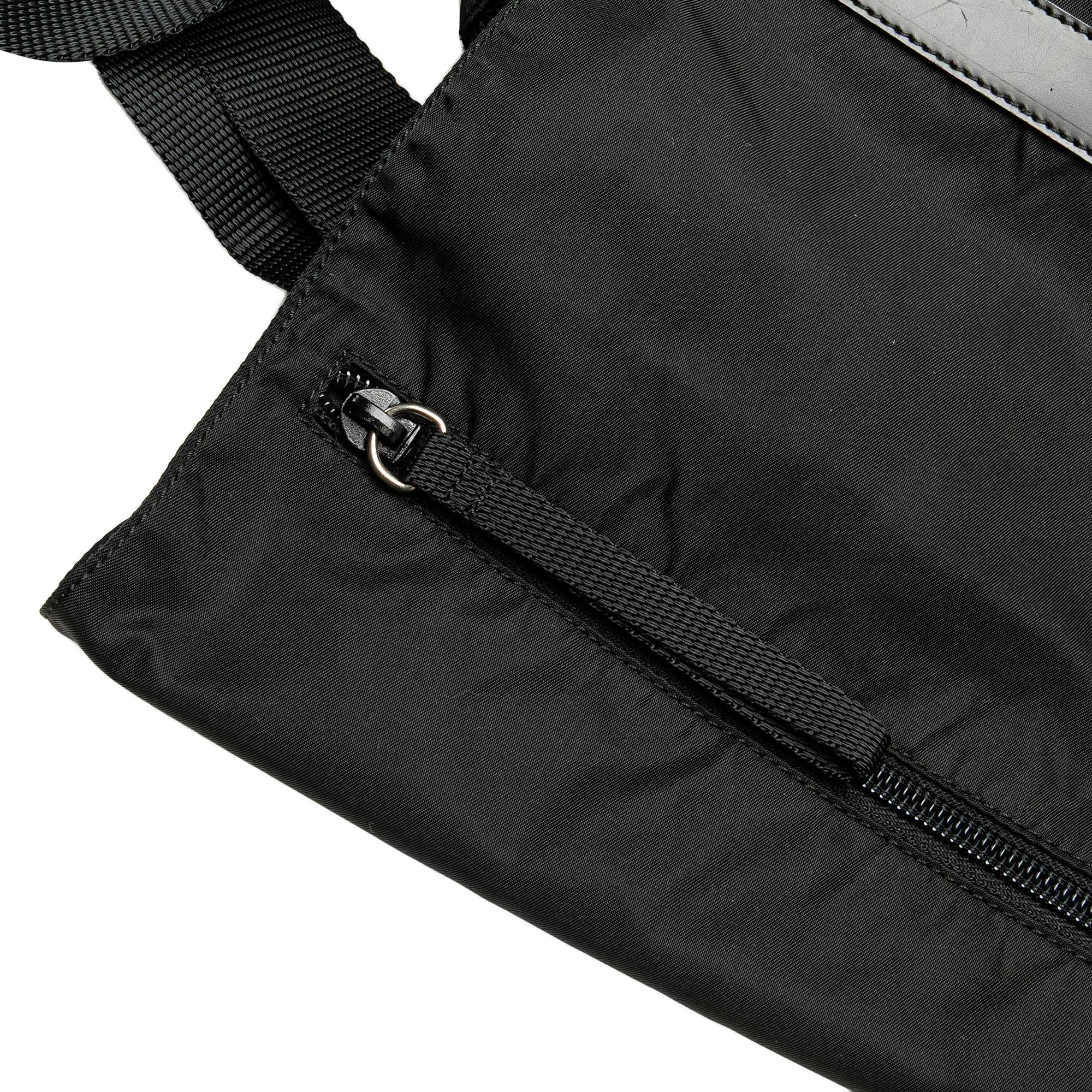 Prada Tessuto Zip Double Buckle Messenger Bag