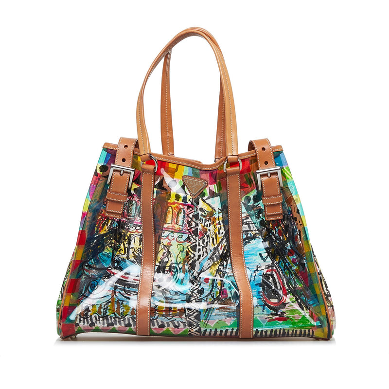 Chanel Pre-owned graffiti-print Tote Bag - Multicolour
