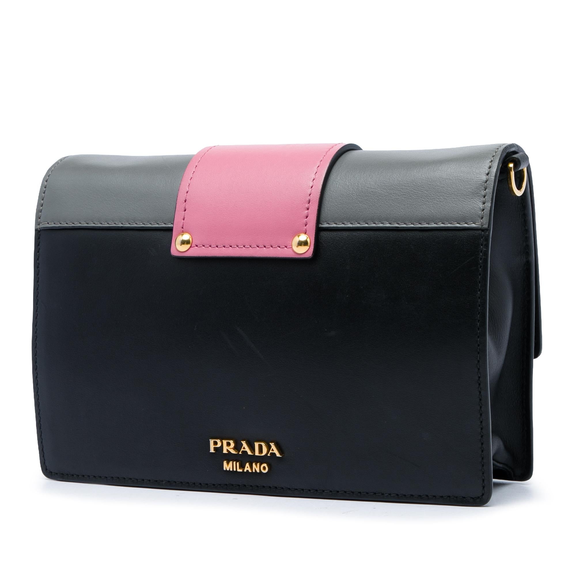 Prada Tricolor City Calf Ribbon Crossbody