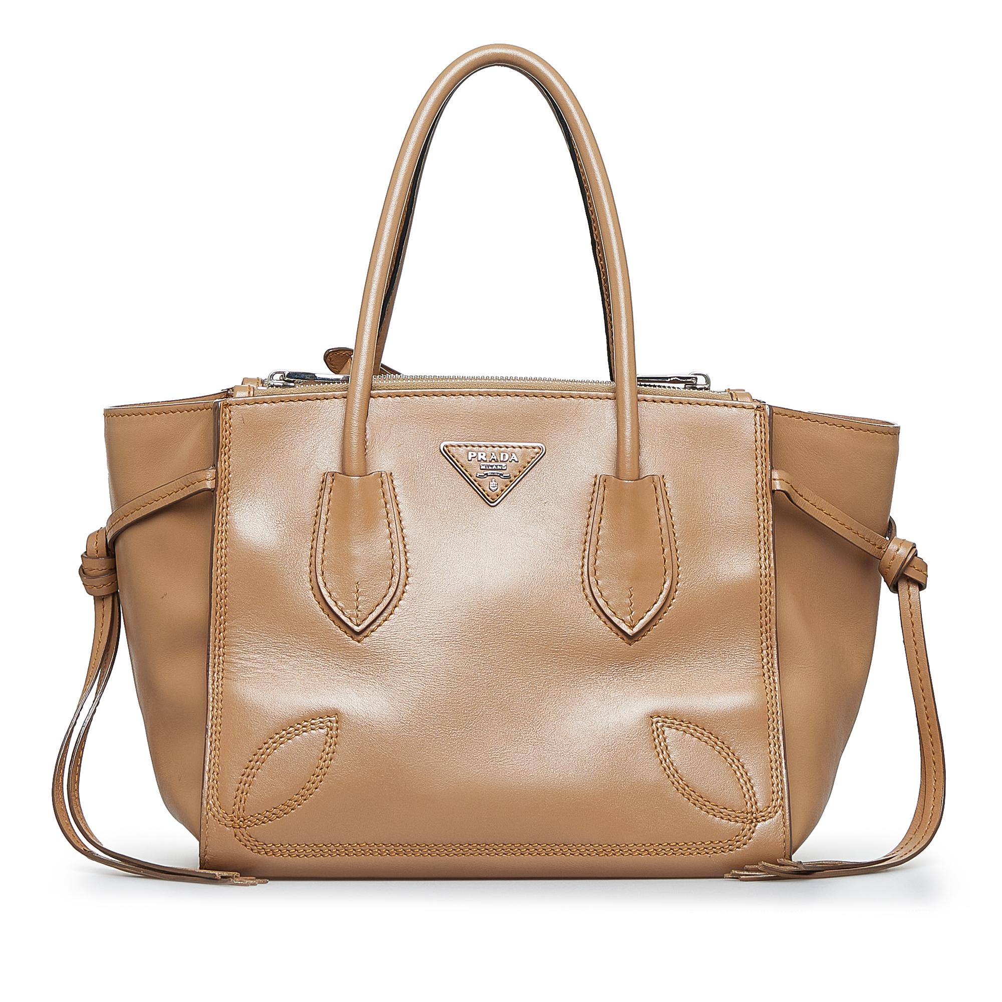 Prada Twin Pocket Leather Handbag (SHG-qE770v)