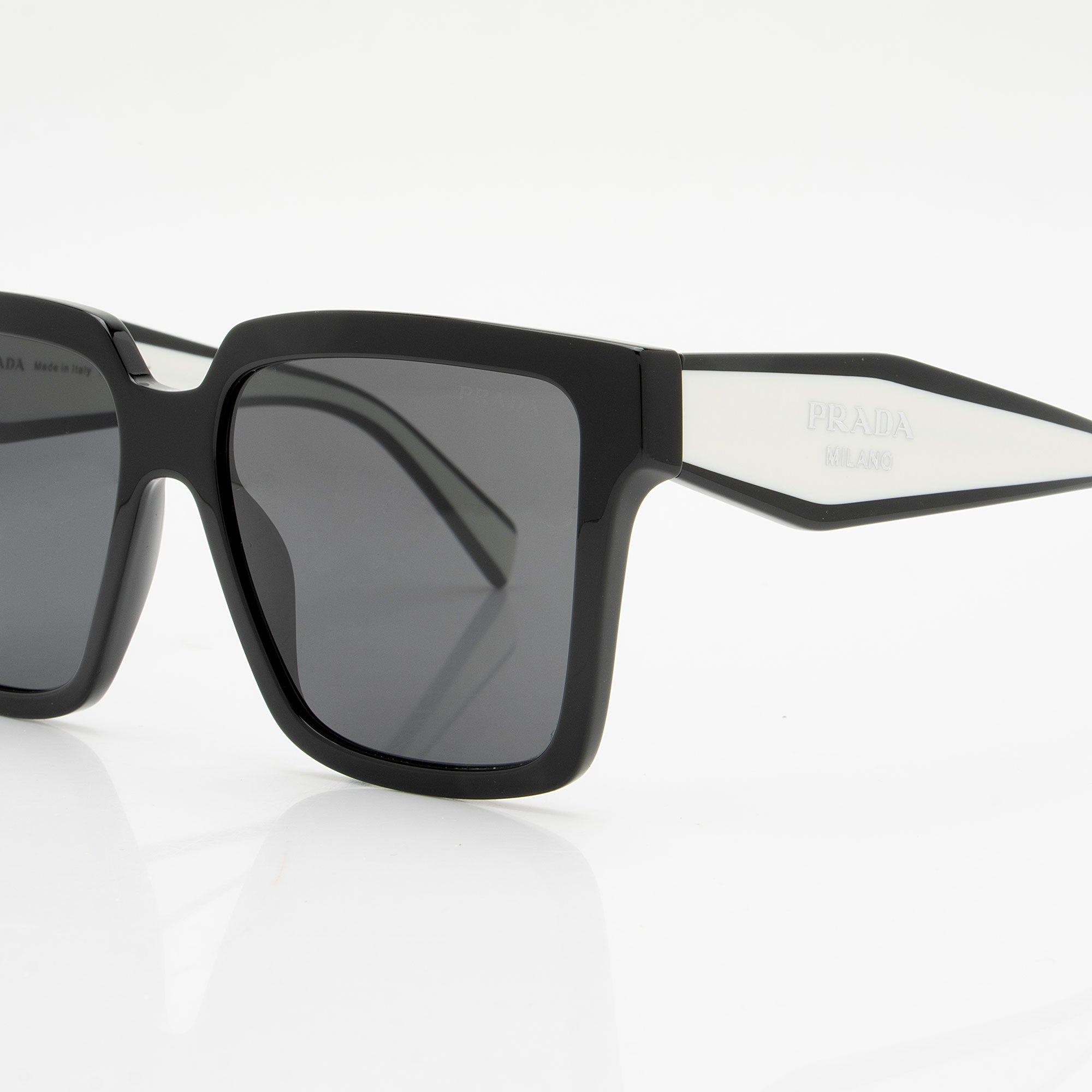 Prada Two Tone Logo Square Sunglasses