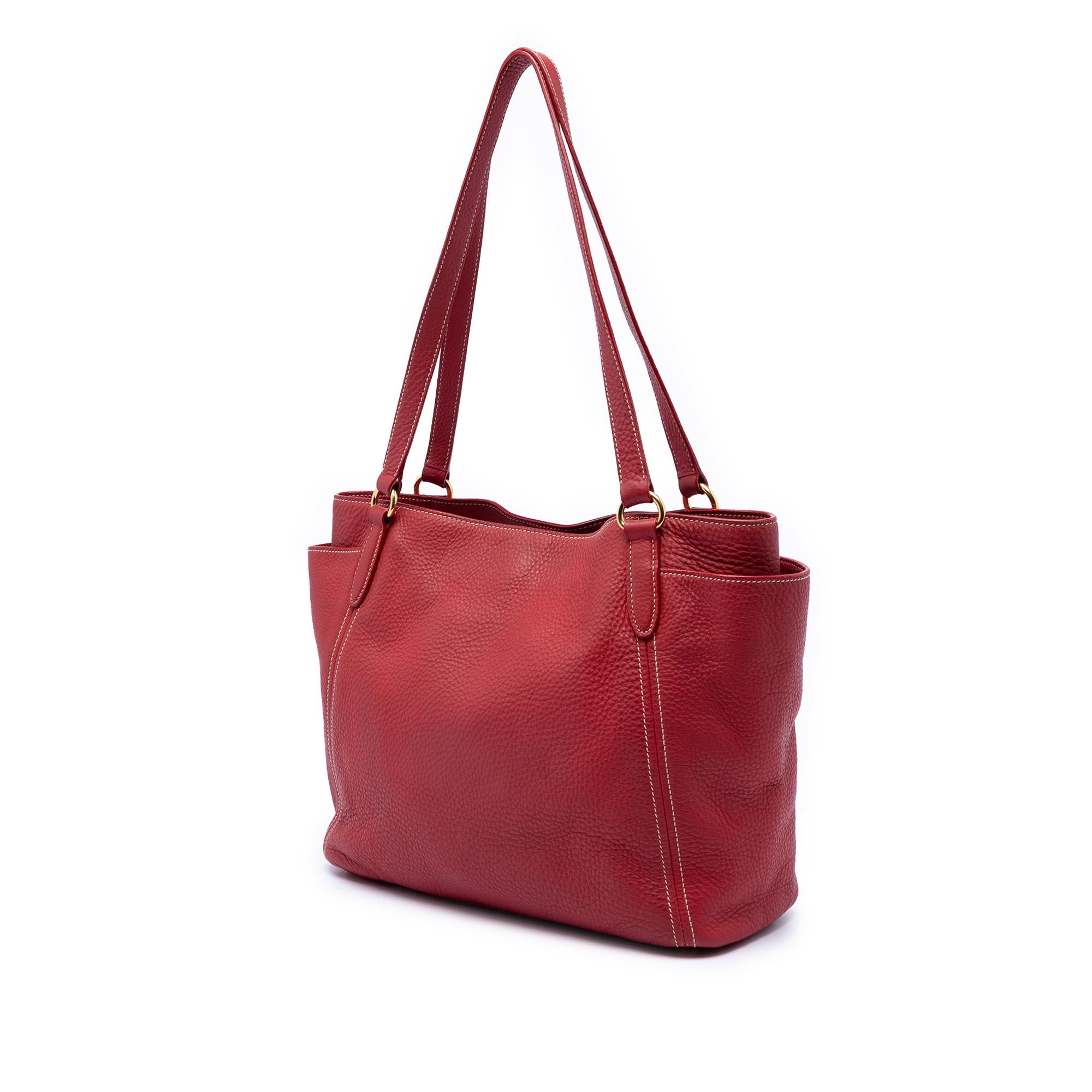 Prada VItello Daino Double Pocket Tote