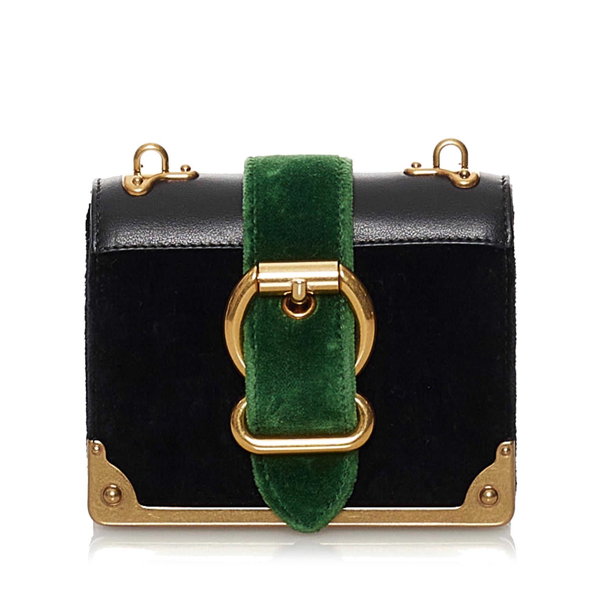 Prada Velluto Micro Cahier Crossbody Bag (SHG-32581)