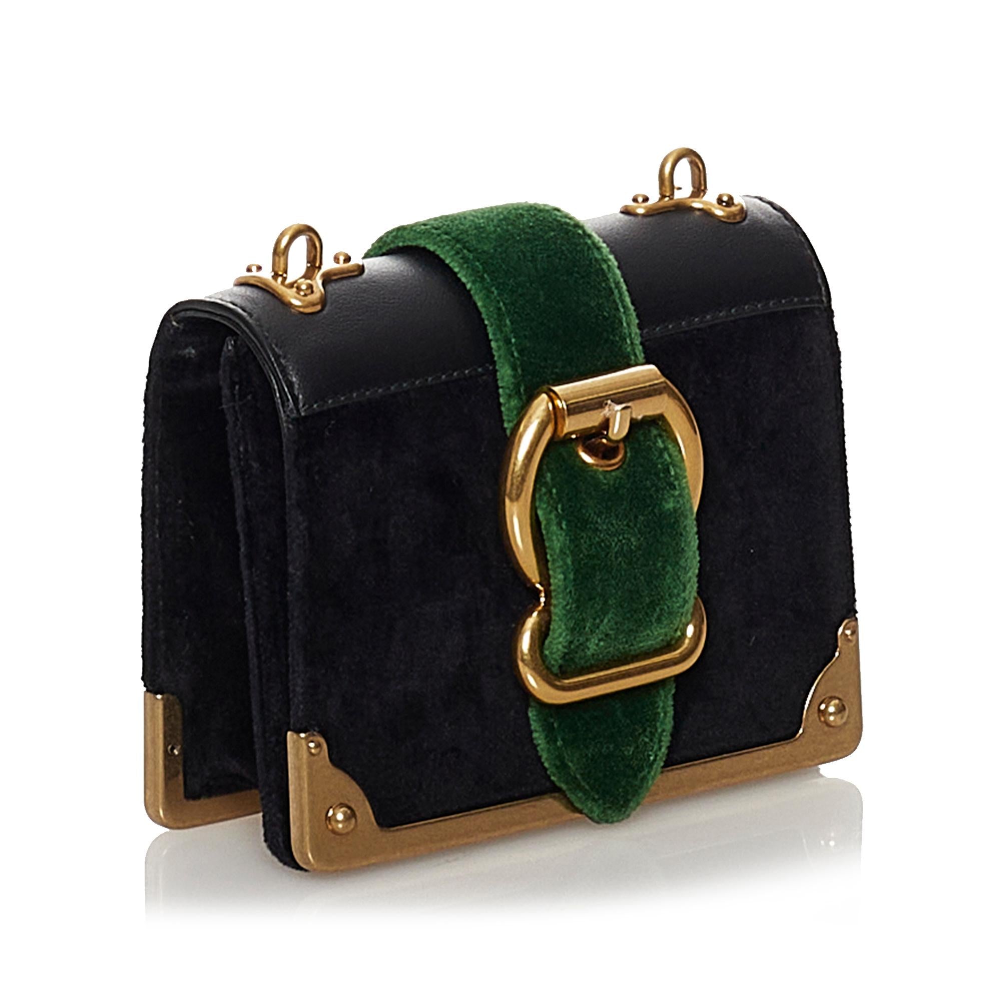Prada Velluto Micro Cahier Crossbody Bag (SHG-32581)