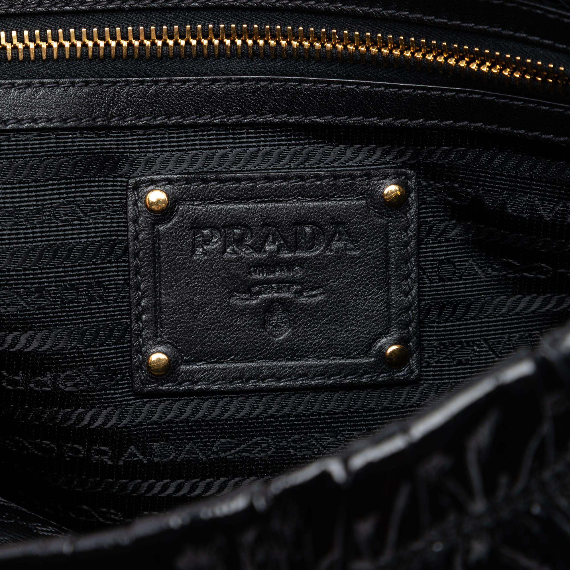 Prada Vernice Gaufre Clutch