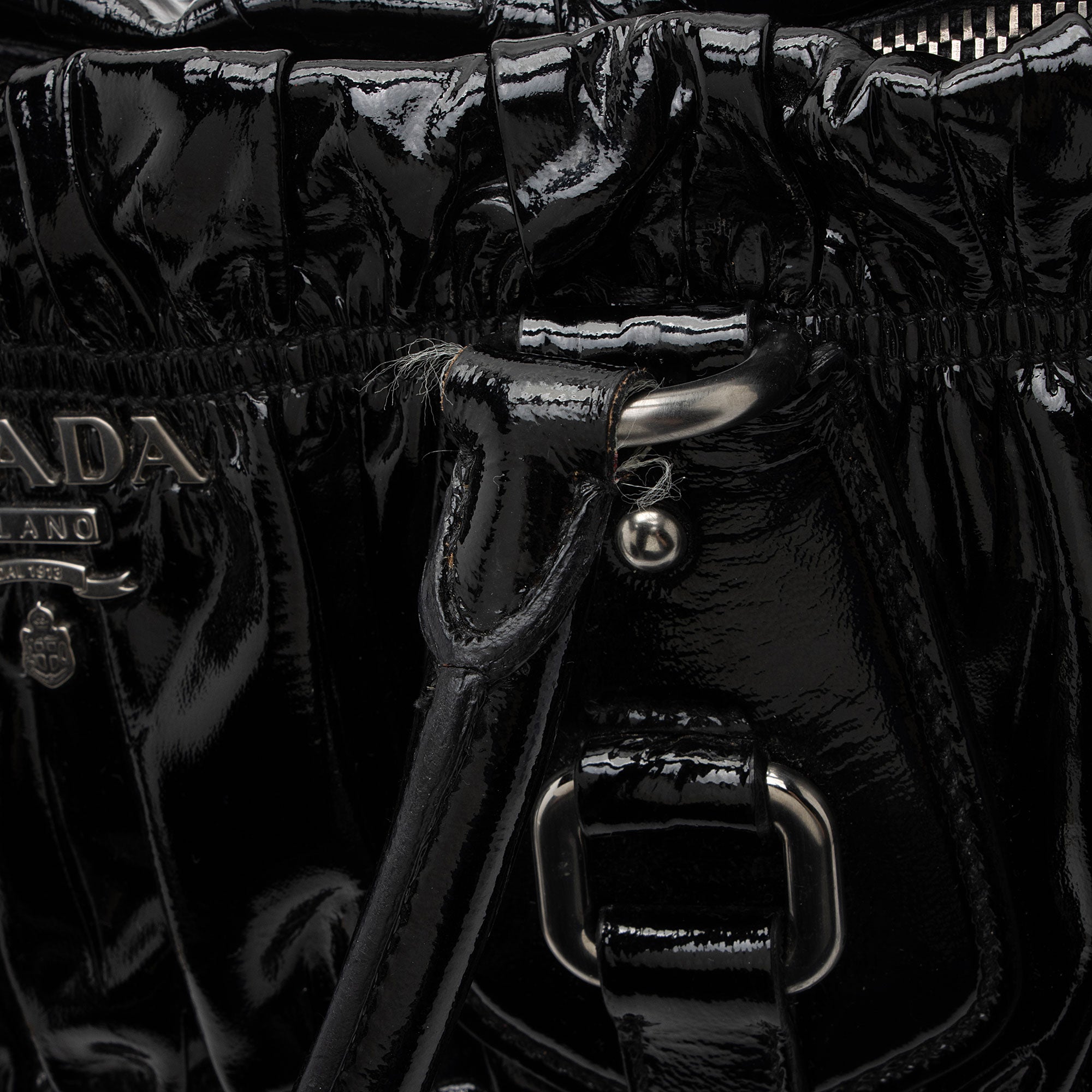 Prada Vernice Gaufre Large Satchel