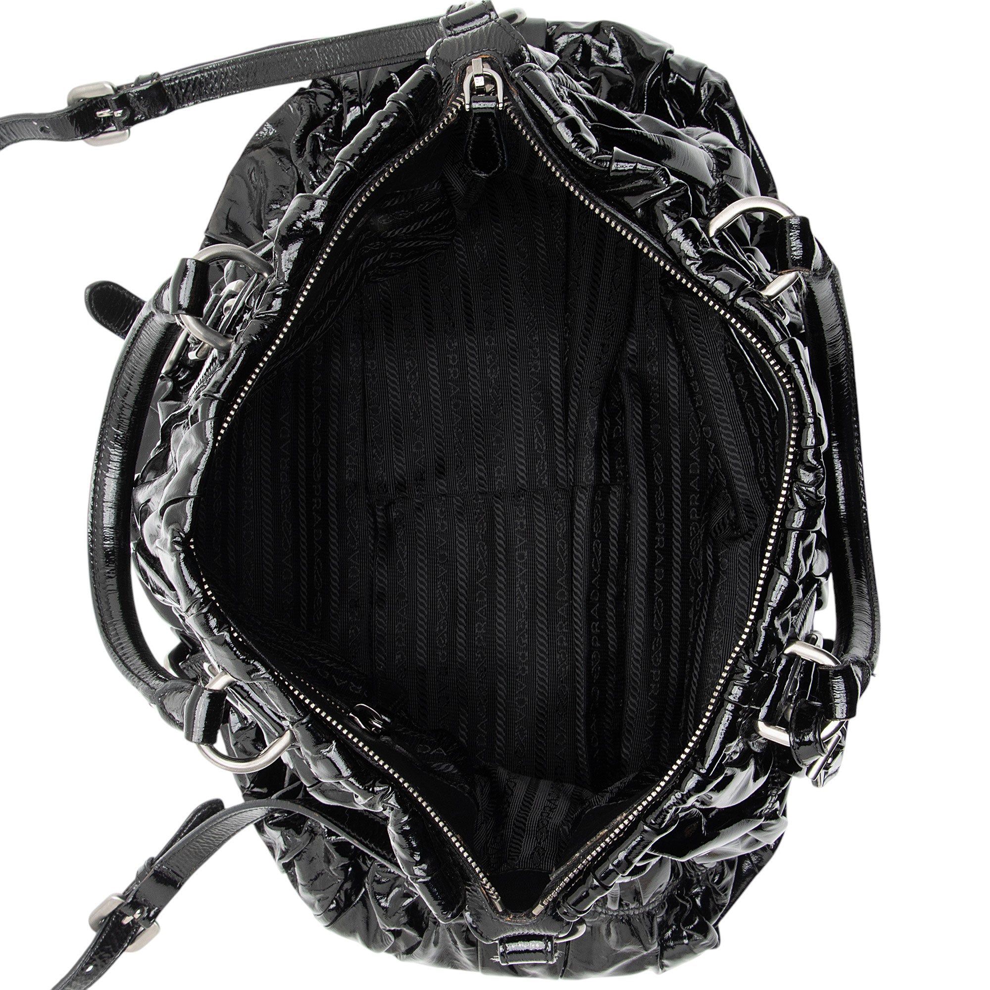 Prada Vernice Gaufre Large Satchel