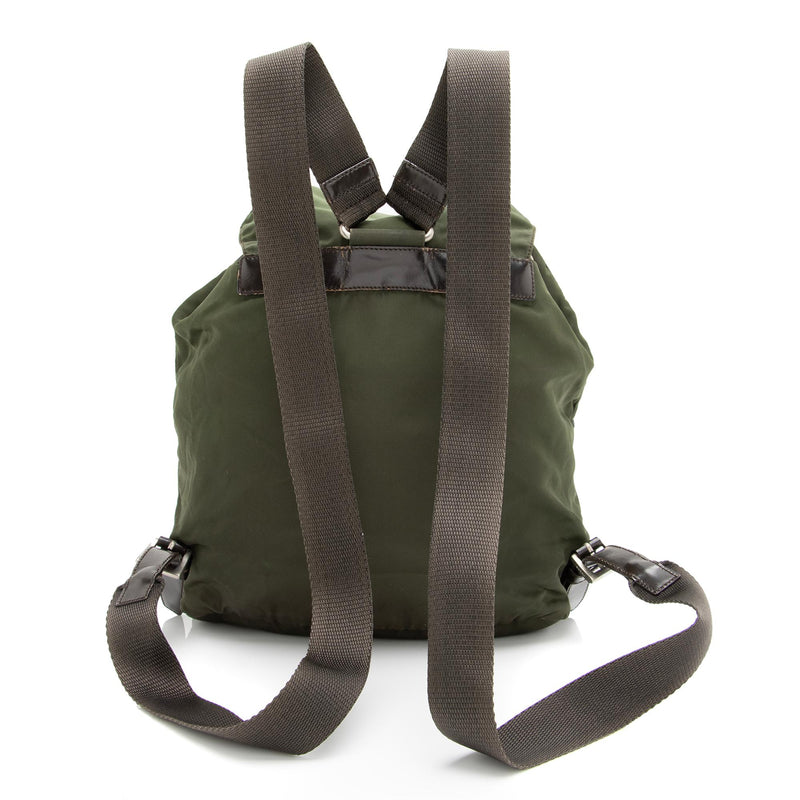 Prada Vintage Tessuto Double Pocket Small Backpack (SHF-23923)