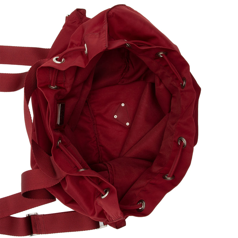Prada Vintage Tessuto Drawstring Flat XL Backpack (SHF-cRZgws)
