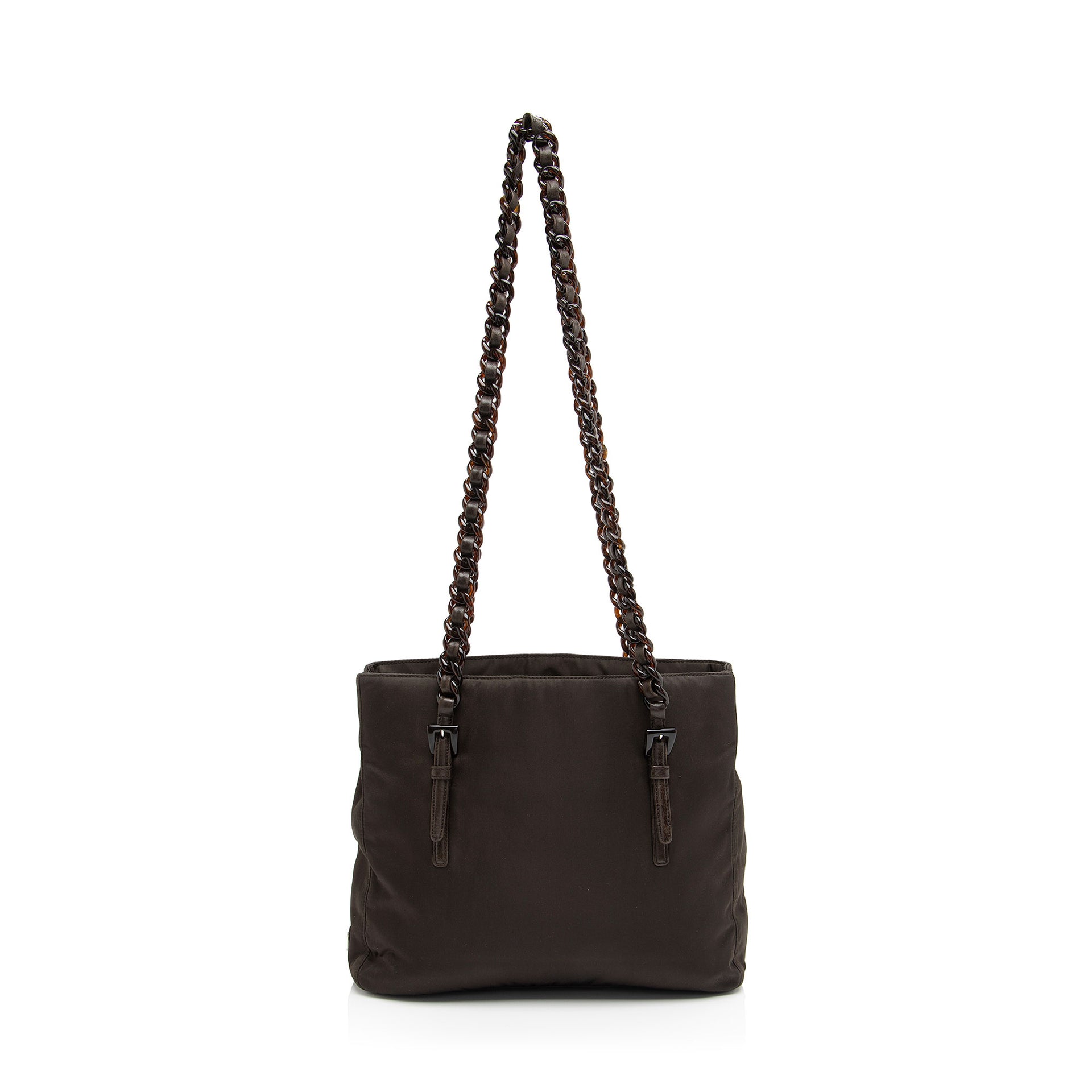 Prada Vintage Tessuto Plastic Chain Small Tote (SHF-f5lib6)