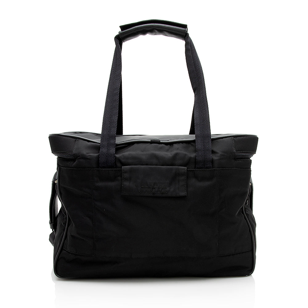 Prada Vintage Tessuto Travel Zip Around Tote (SHF-12393)