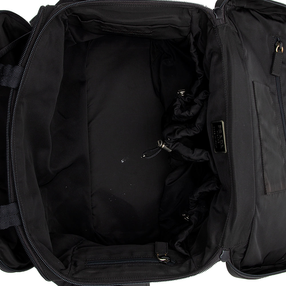 Prada Vintage Tessuto Travel Zip Around Tote (SHF-12393)