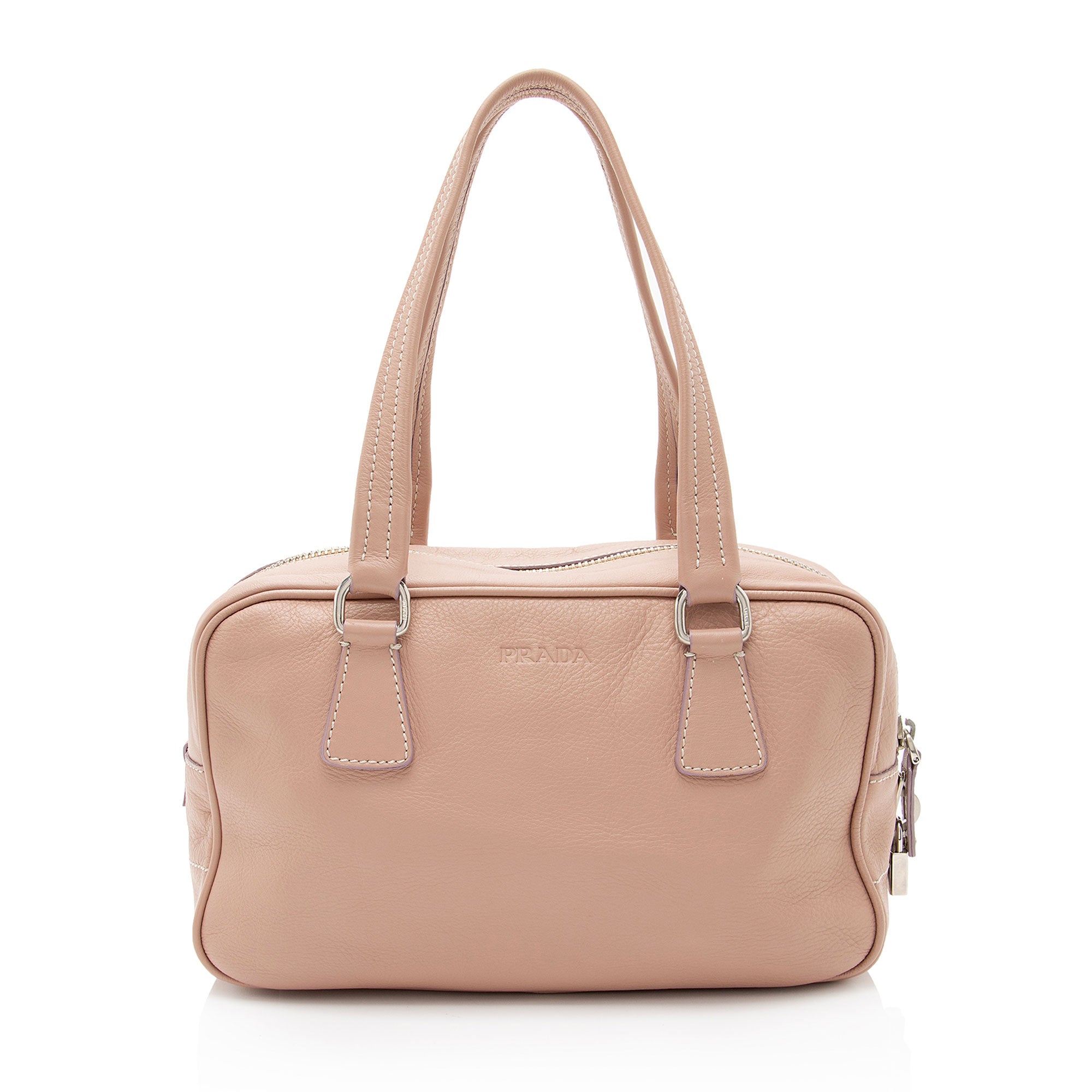 Prada Vitello Daino Bauletto Satchel (SHF-YjLumA)