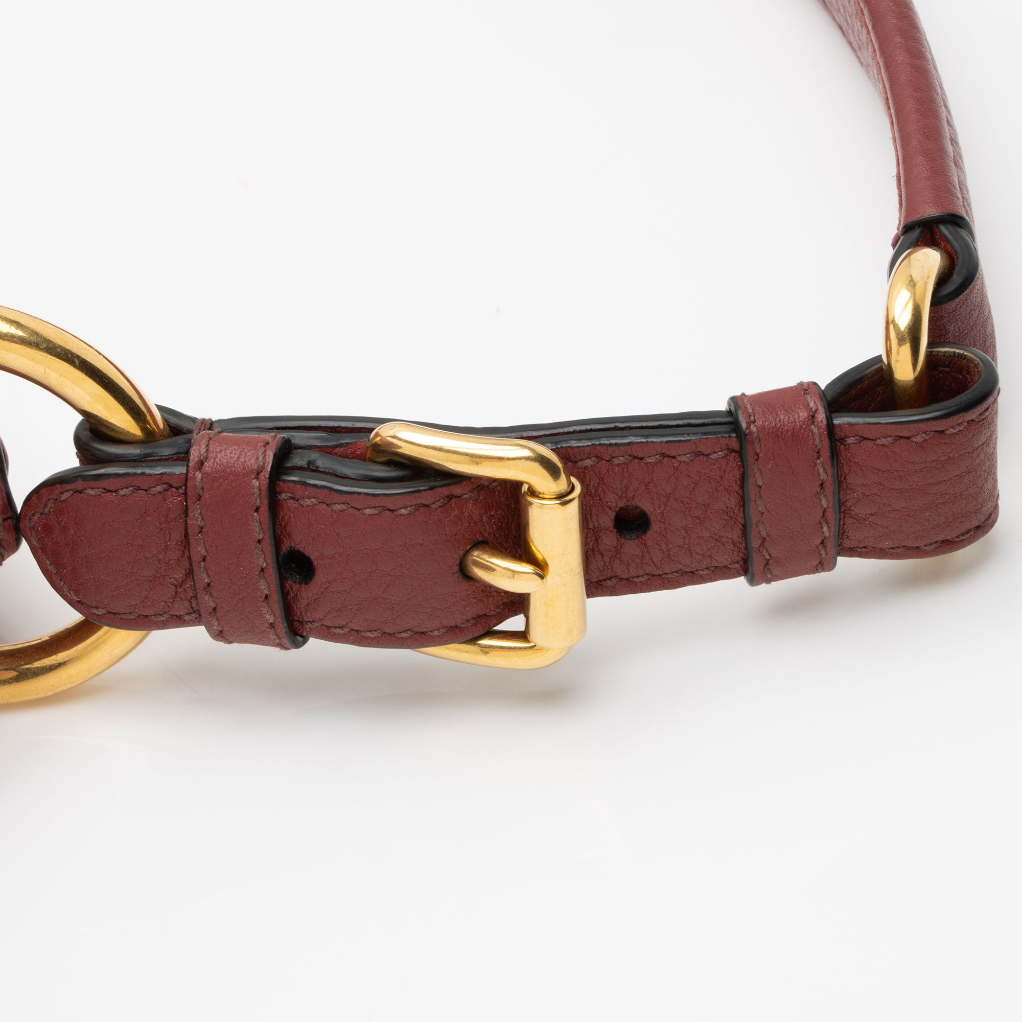 Prada Vitello Daino Belted Zip Shoulder Bag (SHF-ZmoFVU)