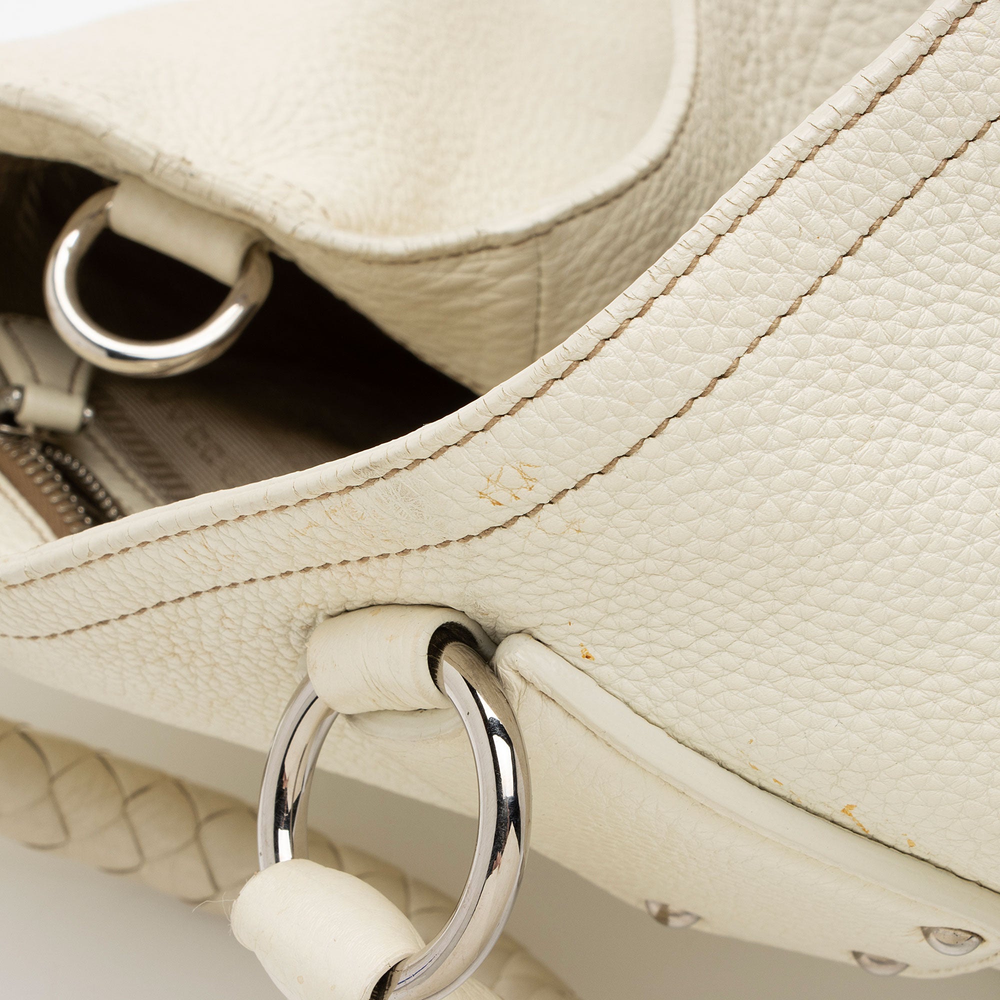Prada Vitello Daino Braided Tote (SHF-XQ69sr)