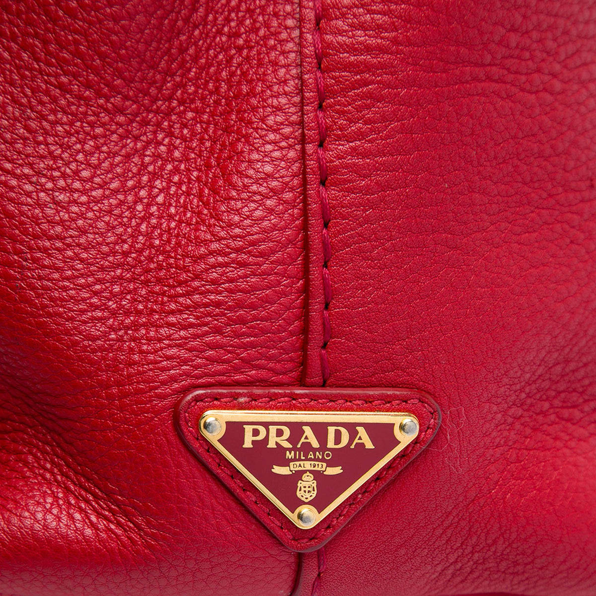 Prada Vitello Daino Canapa Logo Open Convertible Tote
