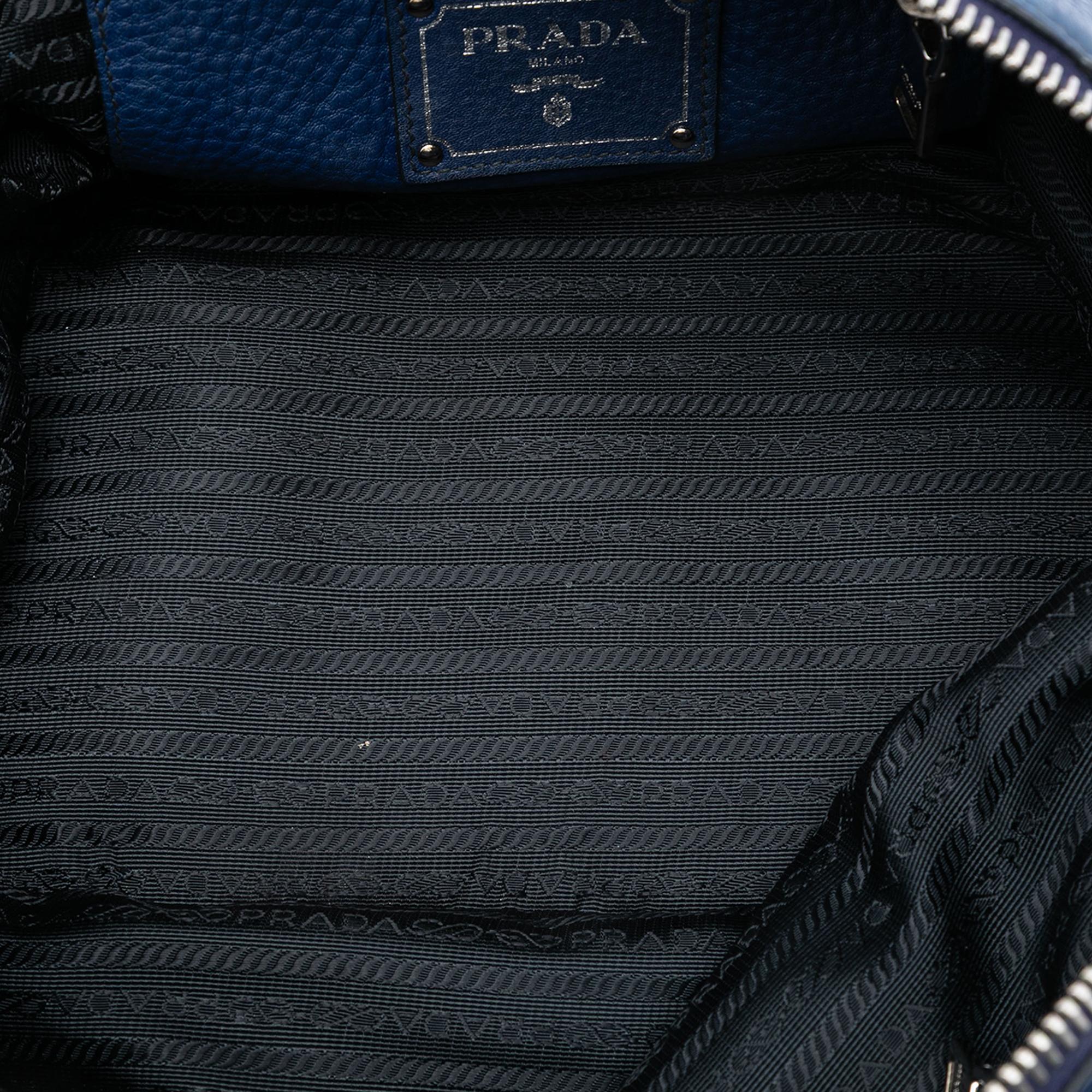 Prada Vitello Daino Double Handle Satchel