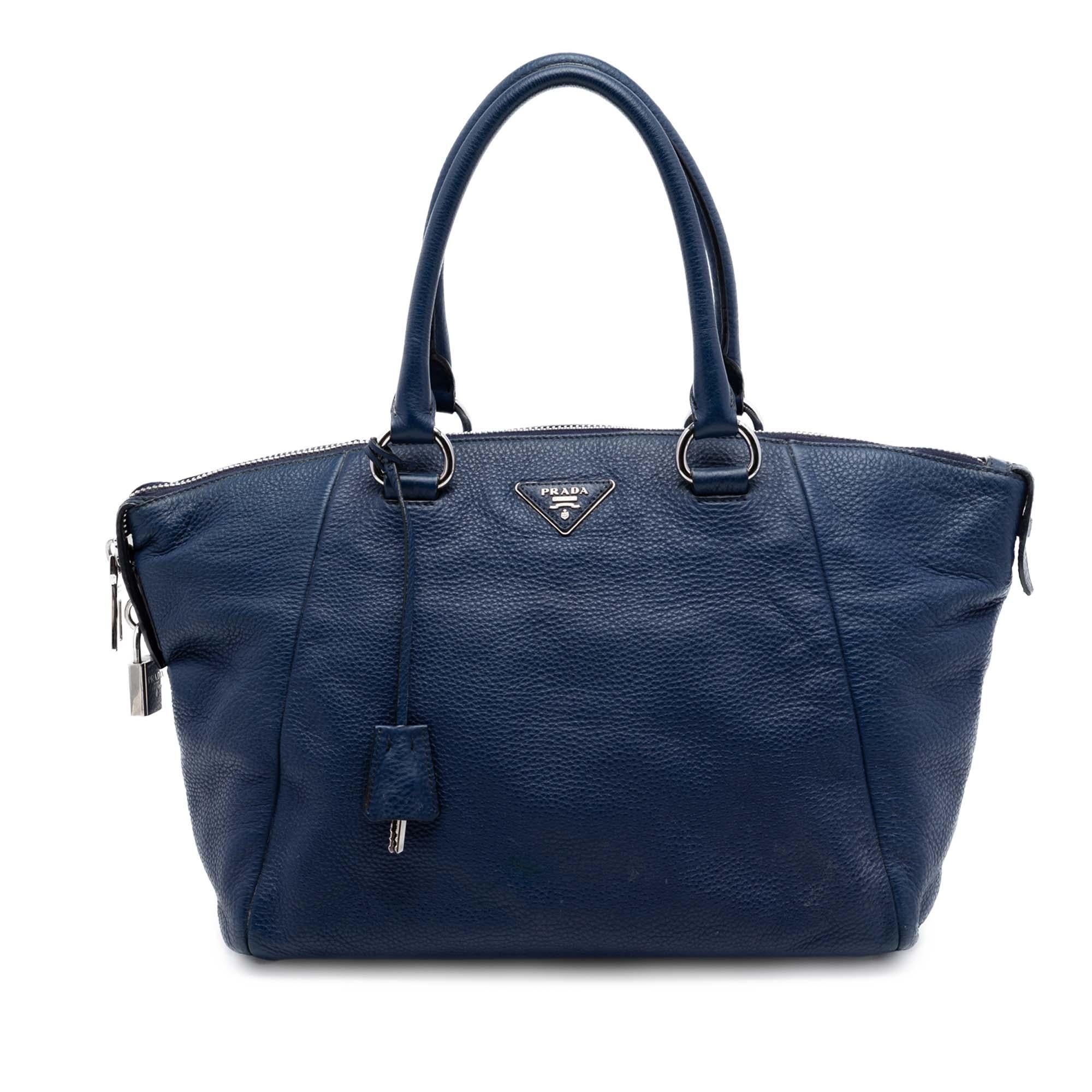 Prada Vitello Daino Double Handle Satchel